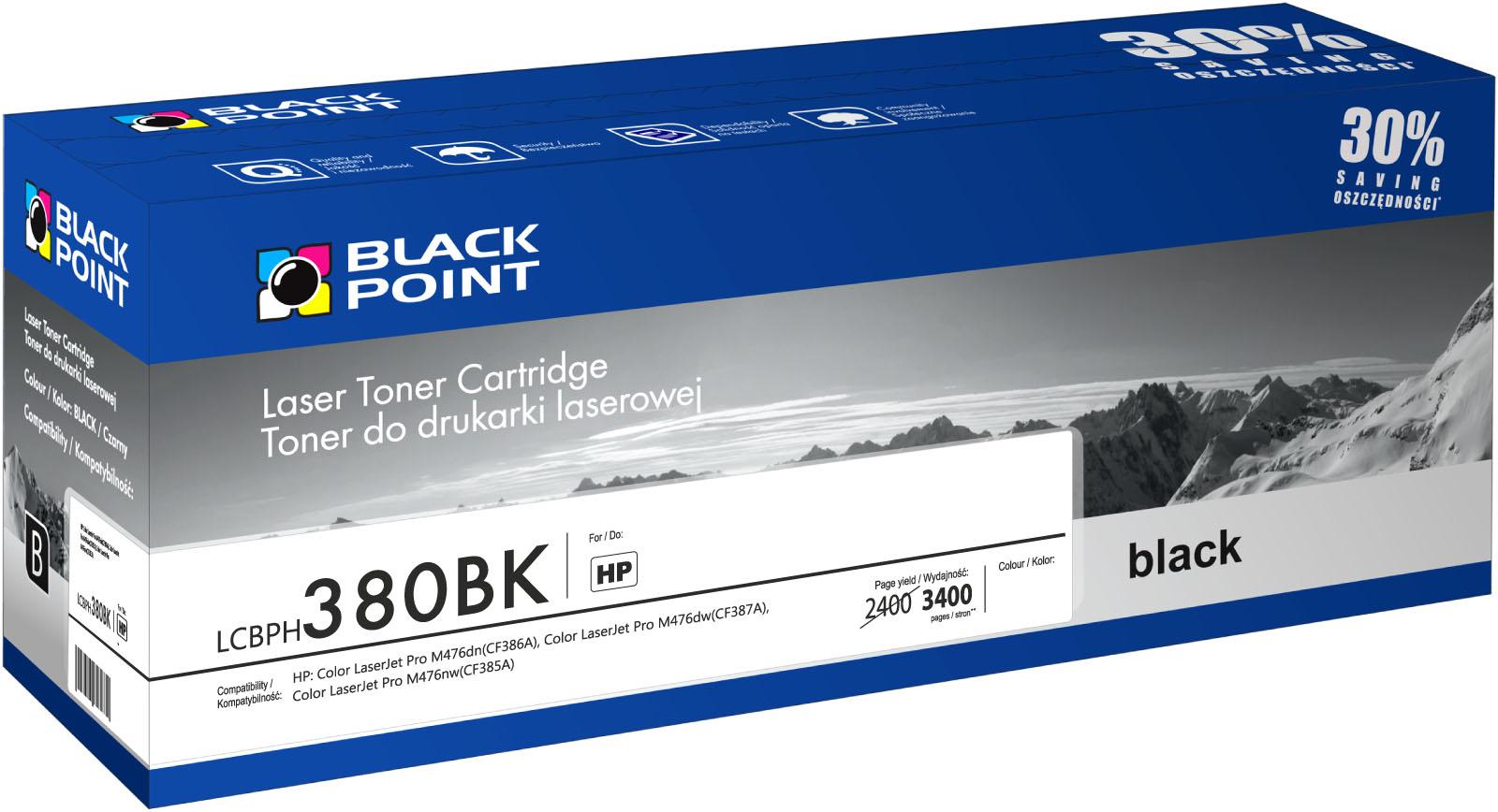 CMYK - Black Point toner LCBPH380BK zastpuje HP CF380A, czarny