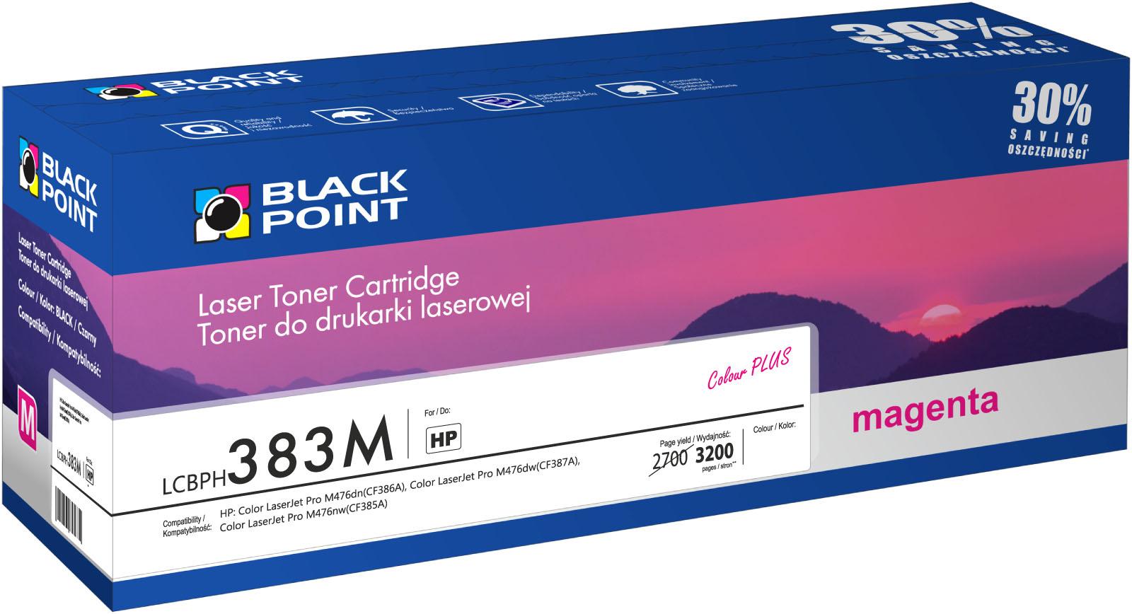CMYK - Black Point toner LCBPH383M zastpuje HP CF383A, czerwony