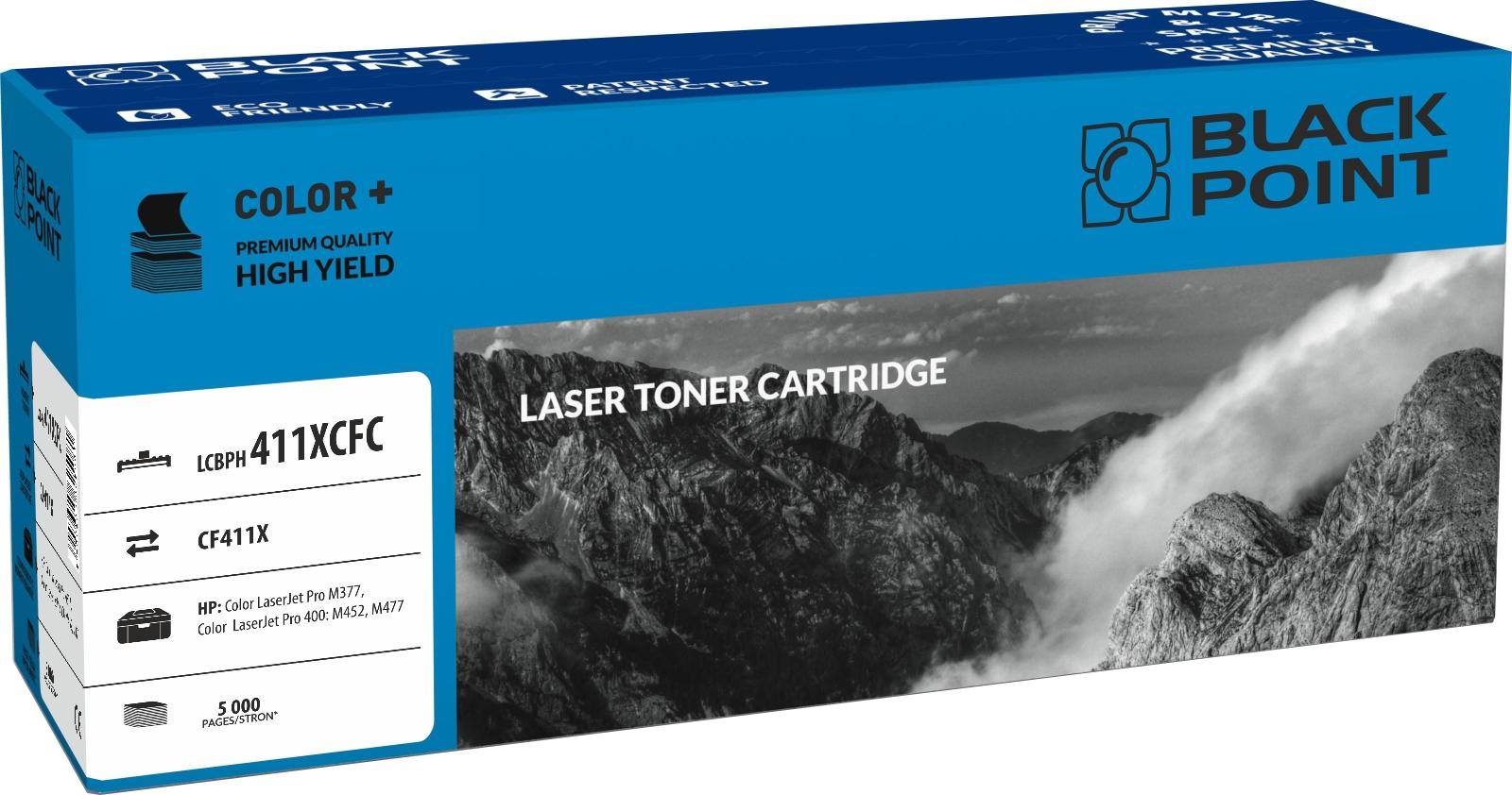 CMYK - Black Point toner LCBPH411XCFC zastpuje HP CF411X, cyan