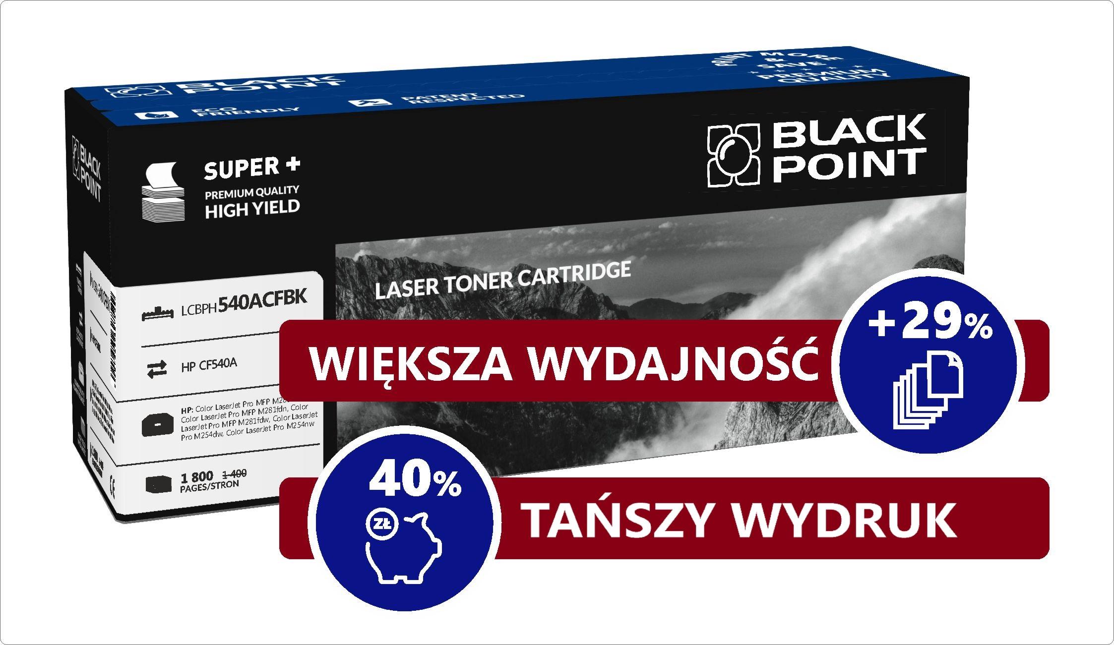 CMYK - [LCBPH540ACFBK] Toner Black Point Color (HP CF540A) black
