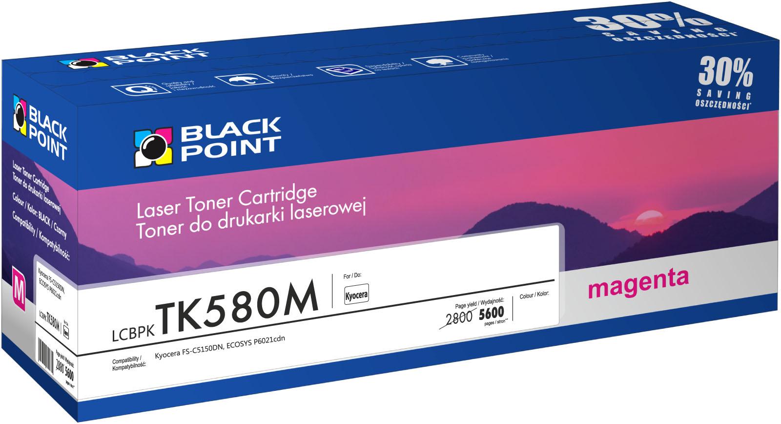 CMYK - Black Point toner LCBPKTK580M zastpuje Kyocera TK-580M, czerwony