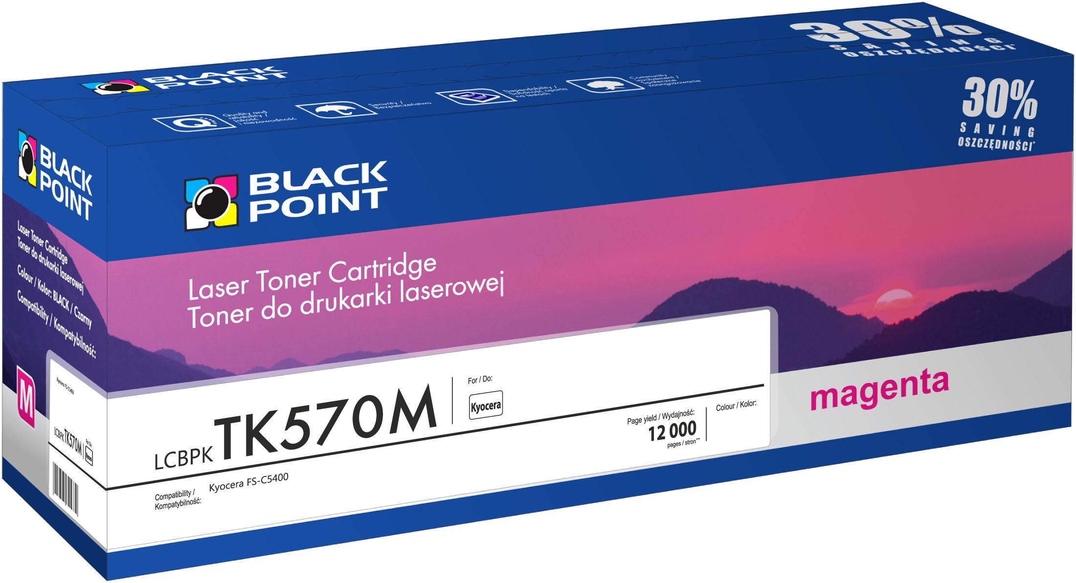 CMYK - Black Point toner LCBPKTK570M zastpuje Kyocera TK-570M, czerwony