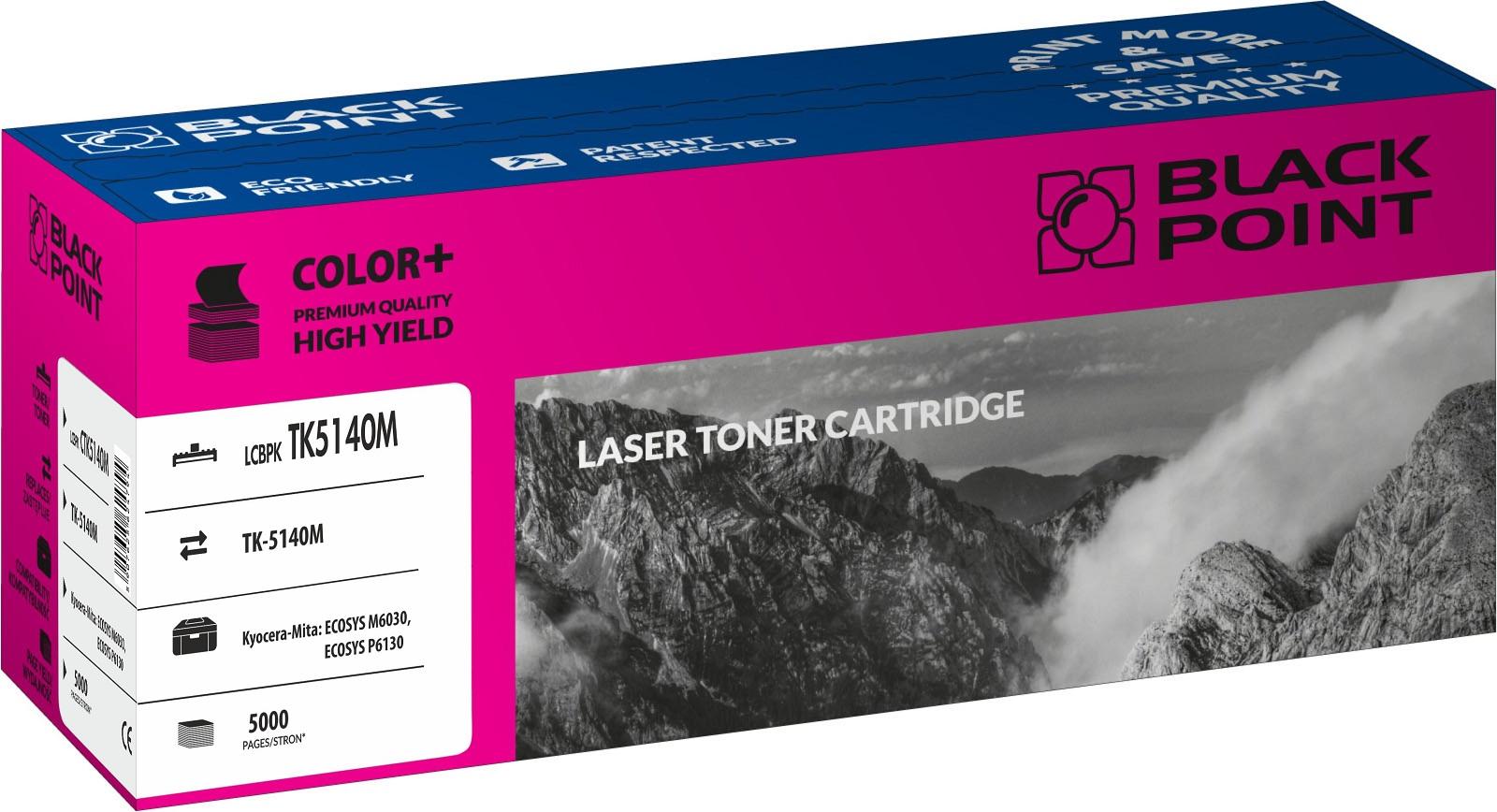 CMYK - Black Point toner LCBPKTK5140M zastpuje Kyocera TK-5140M, czerwony