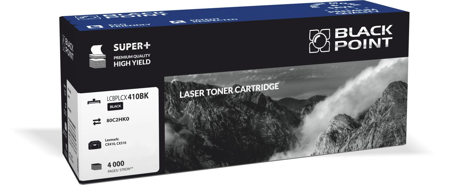 CMYK - Black Point toner LCBPLCX410BK zastpuje Lexmark 80C2HK0 , czarny