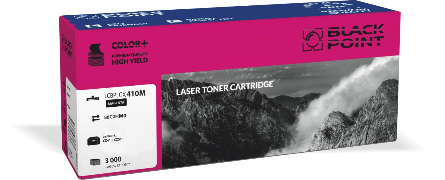 CMYK - Black Point toner LCBPLCX410M zastpuje Lexmark 80C2HM0 , czerwony