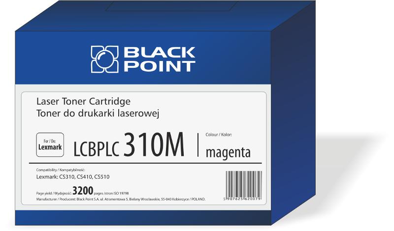 CMYK - Black Point toner LCBPLCS310M zastpuje Lexmark 70C2HM0, czerwony