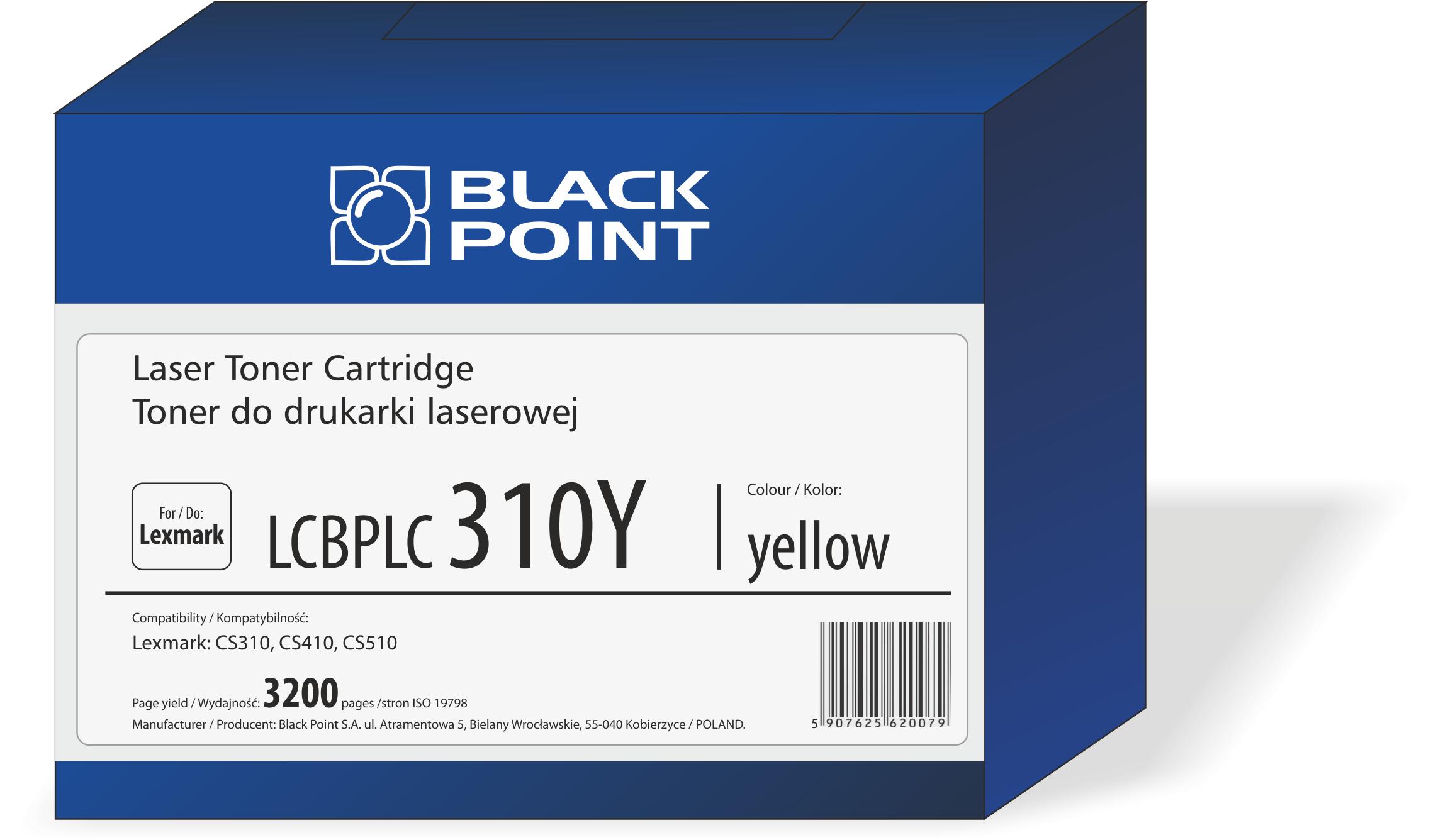 CMYK - Black Point toner LCBPLCS310Y zastpuje Lexmark 70C2HY0, ty