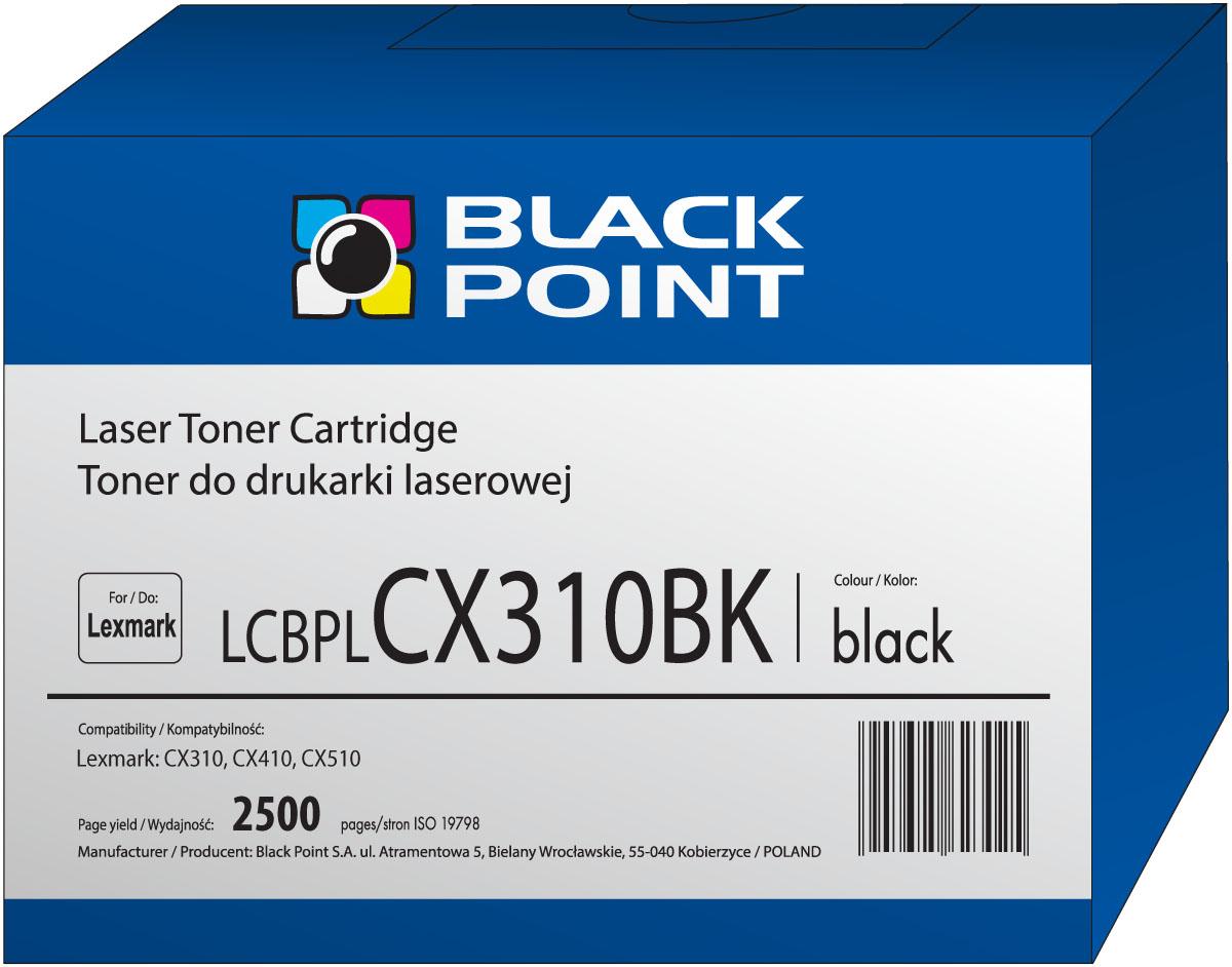 CMYK - Black Point toner LCBPLCX310BK zastpuje Lexmark 80C2SK0, czarny