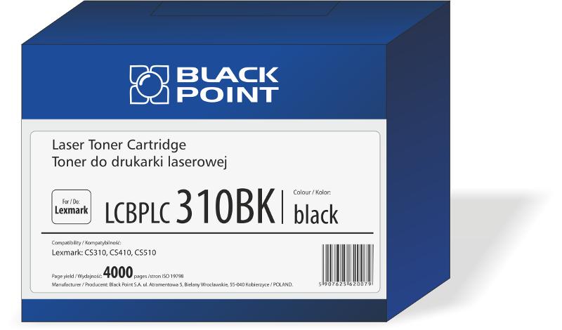 CMYK - Black Point toner LCBPLCS310BK zastpuje Lexmark 70C2HK0 , czarny