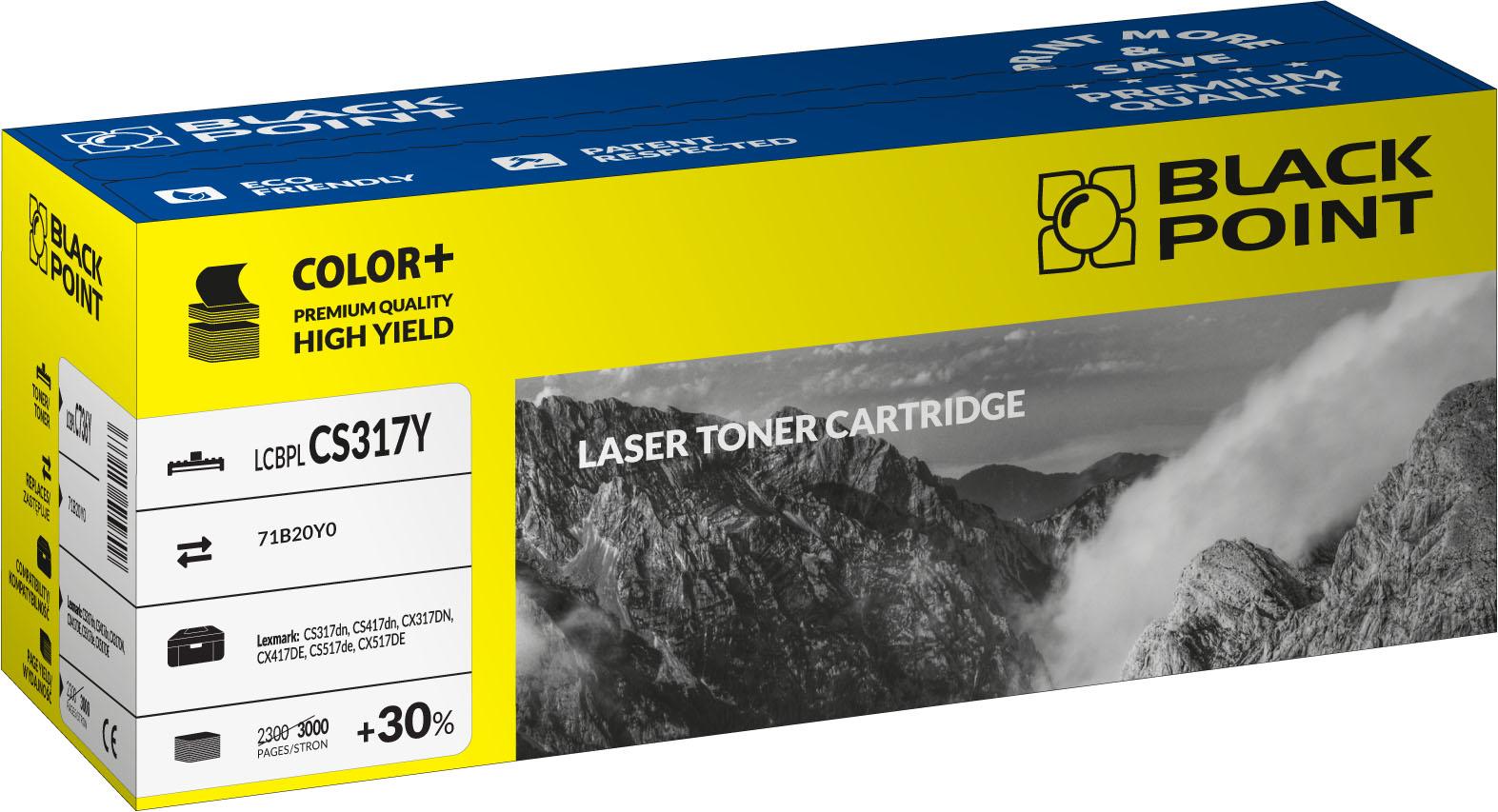 CMYK - Black Point toner LCBPLCS317Y zastpuje Lexmark 71B20Y0, ty