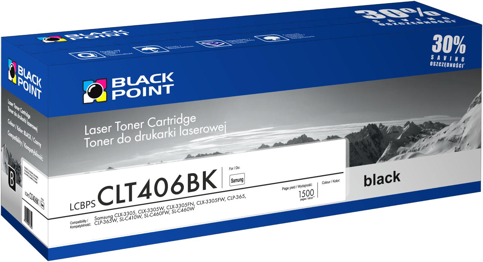 CMYK - Black Point toner LCBPSCLT406BK zastpuje Samsung CLT-K406S, czarny