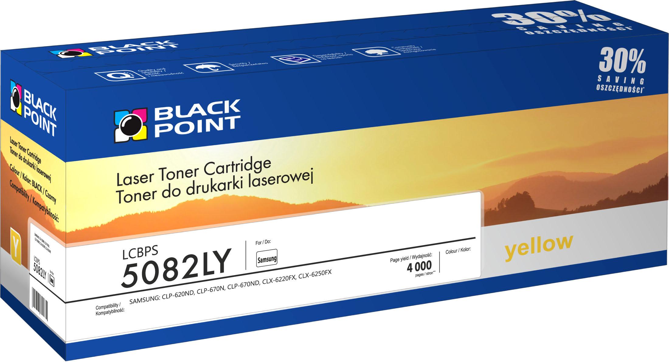 CMYK - Black Point toner LCBPS5082LY zastpuje Samsung CLT-Y5082L, ty