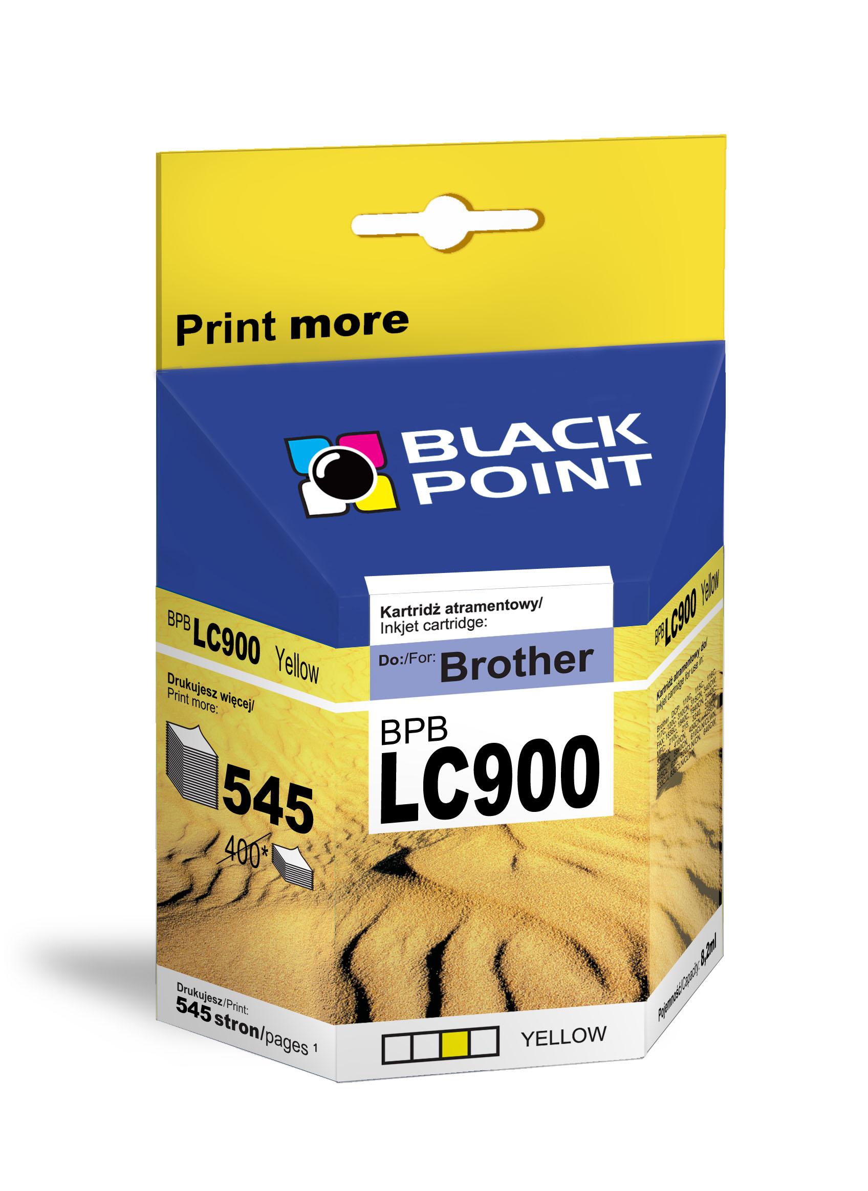 CMYK - Black Point tusz BPBLC900Y zastpuje Brother LC900Y, ty