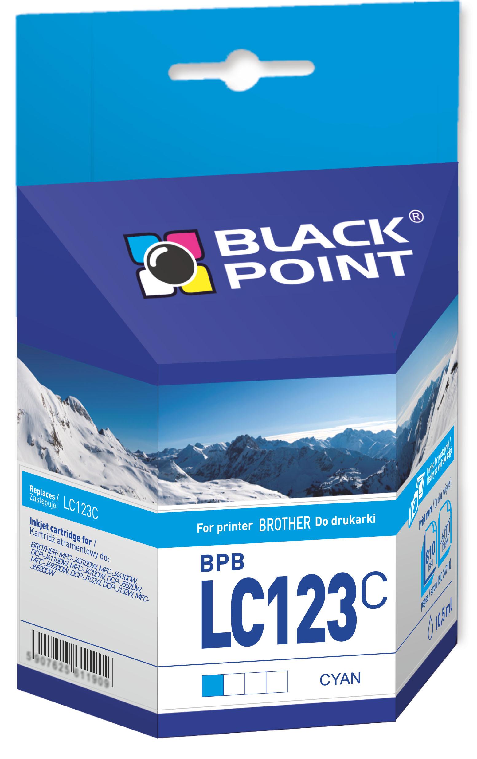 CMYK - Black Point tusz BPBLC123C zastpuje Brother LC123C, niebieski