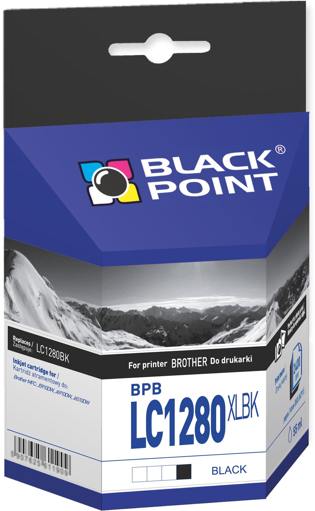 CMYK - Black Point tusz BPBLC1280XLBK zastpuje Brother LC1280BK, czarny