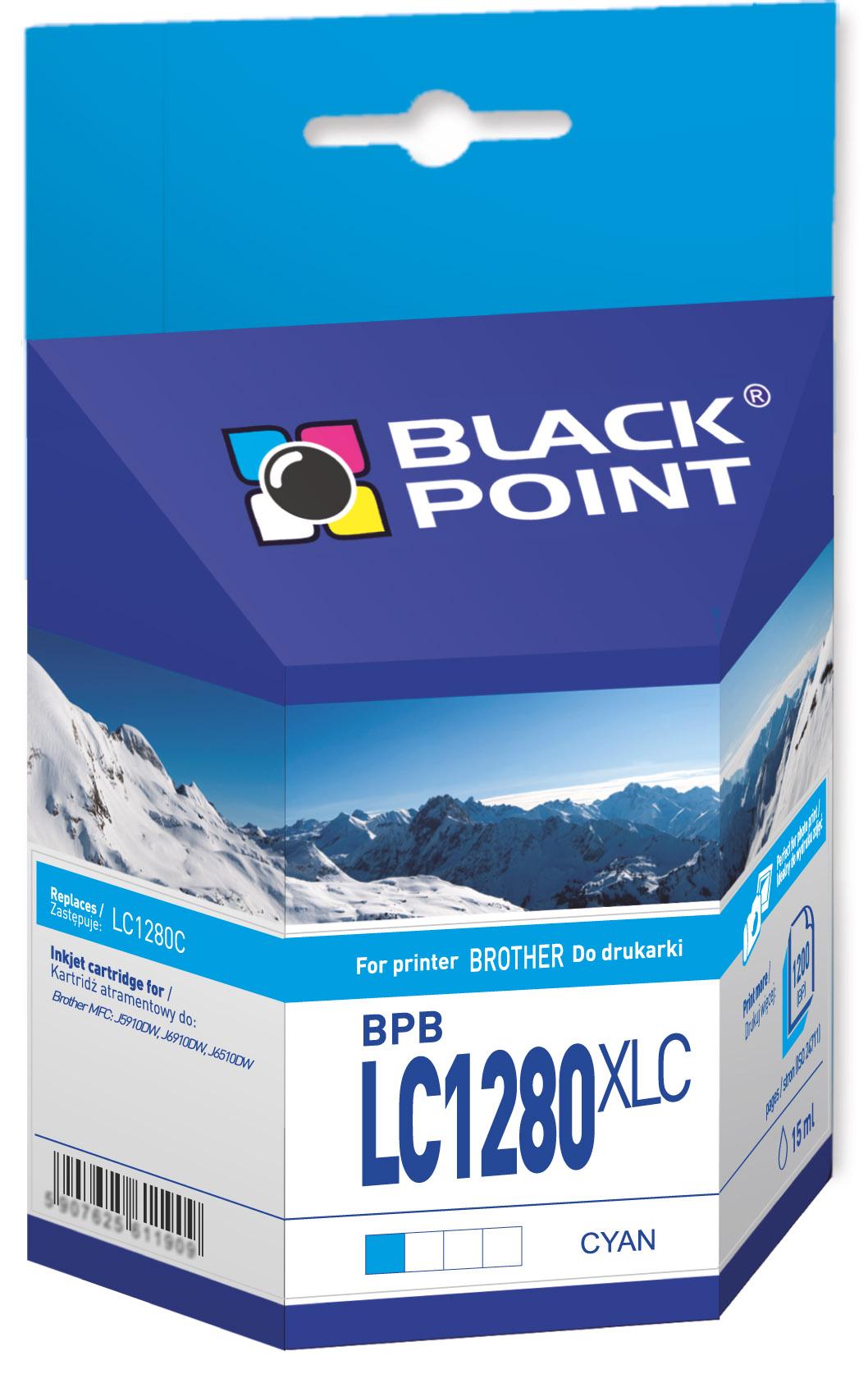 CMYK - Black Point tusz BPBLC1280XLC zastpuje Brother LC1280C, niebieski