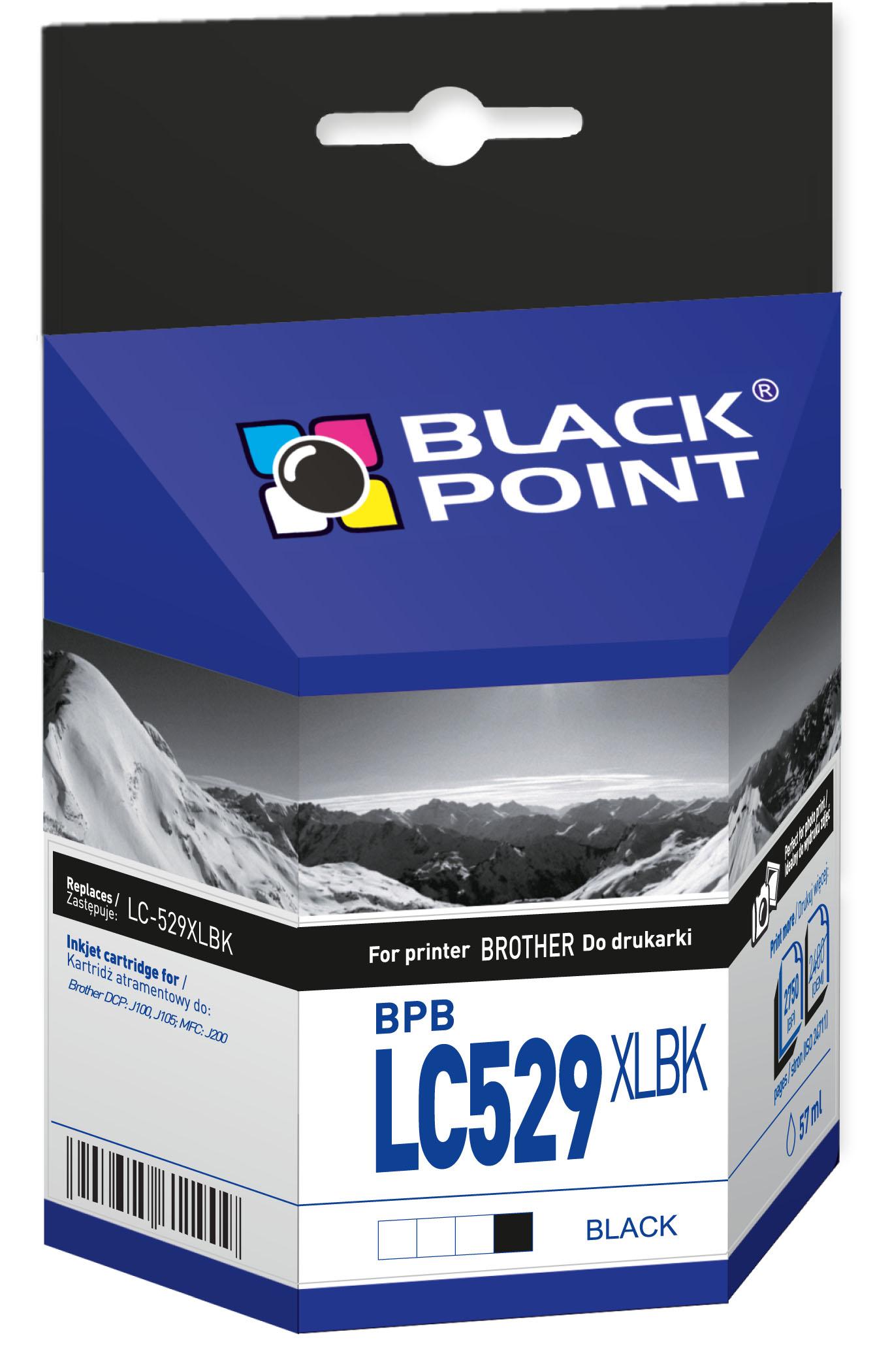 CMYK - Black Point tusz BPBLC529XLBK zastpuje Brother LC-529XLBK, czarny