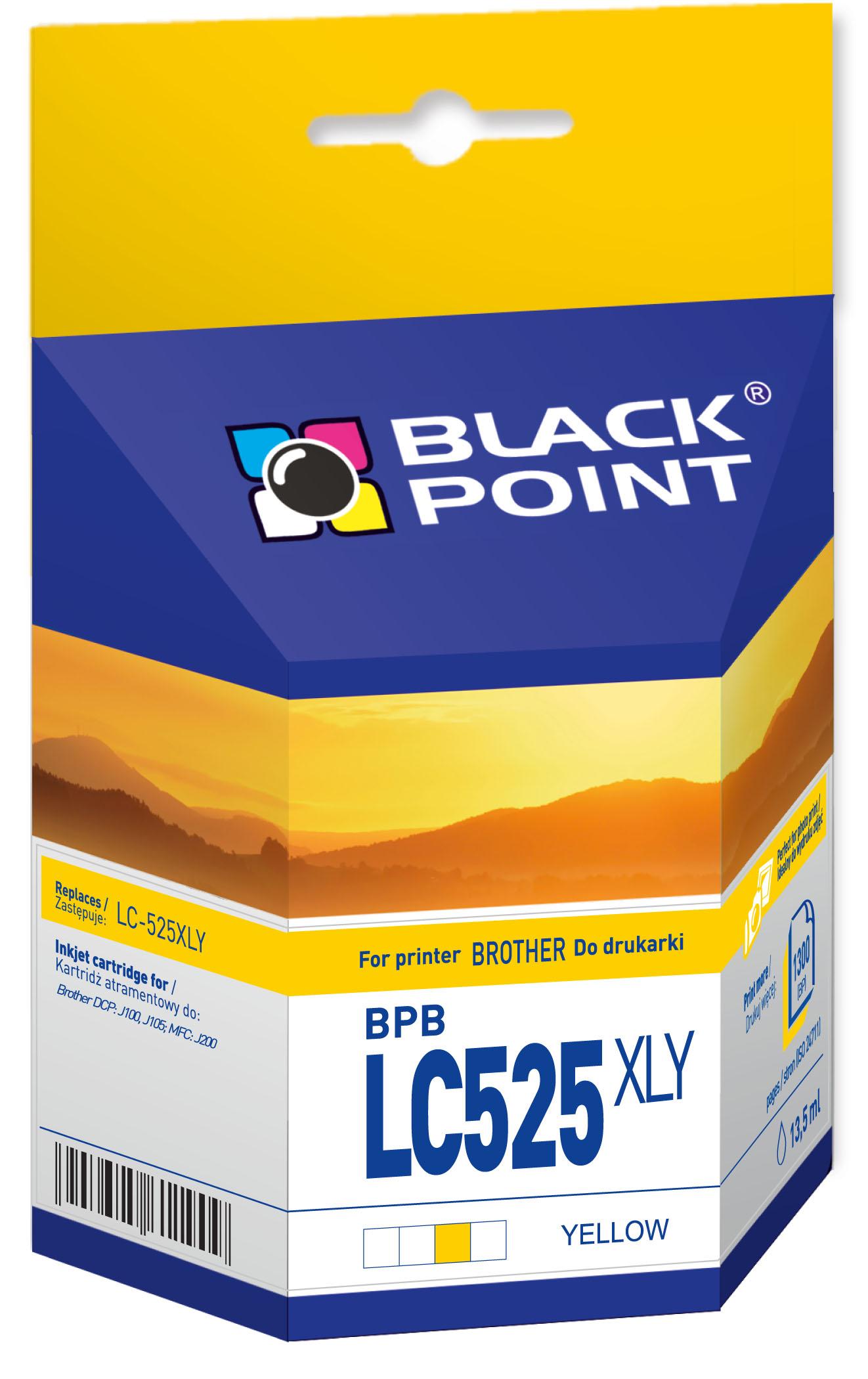 CMYK - Black Point tusz BPBLC525XLY zastpuje Brother LC-525XLY, ty