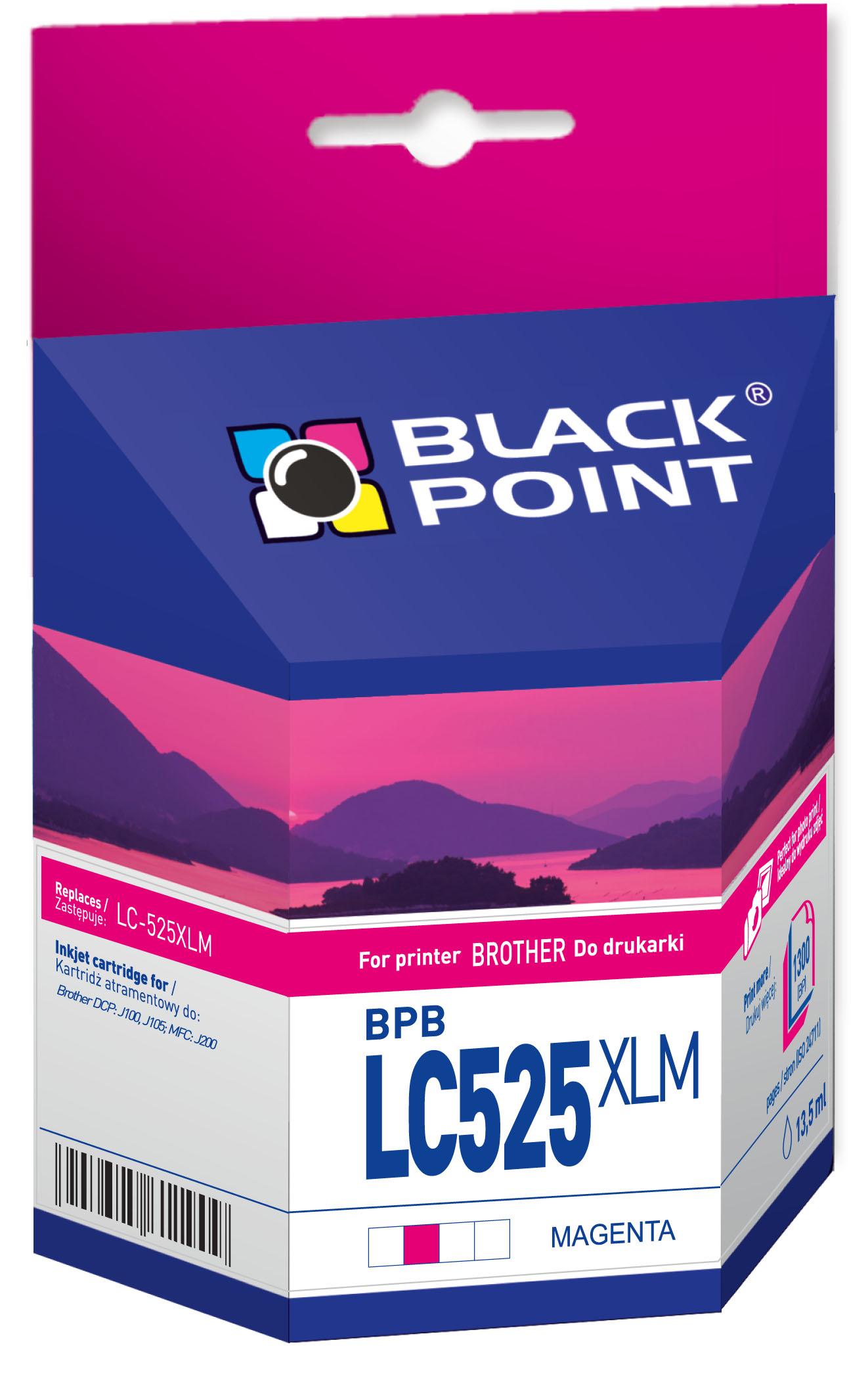 CMYK - Black Point tusz BPBLC525XLM zastpuje Brother LC-525XLM, czerwony