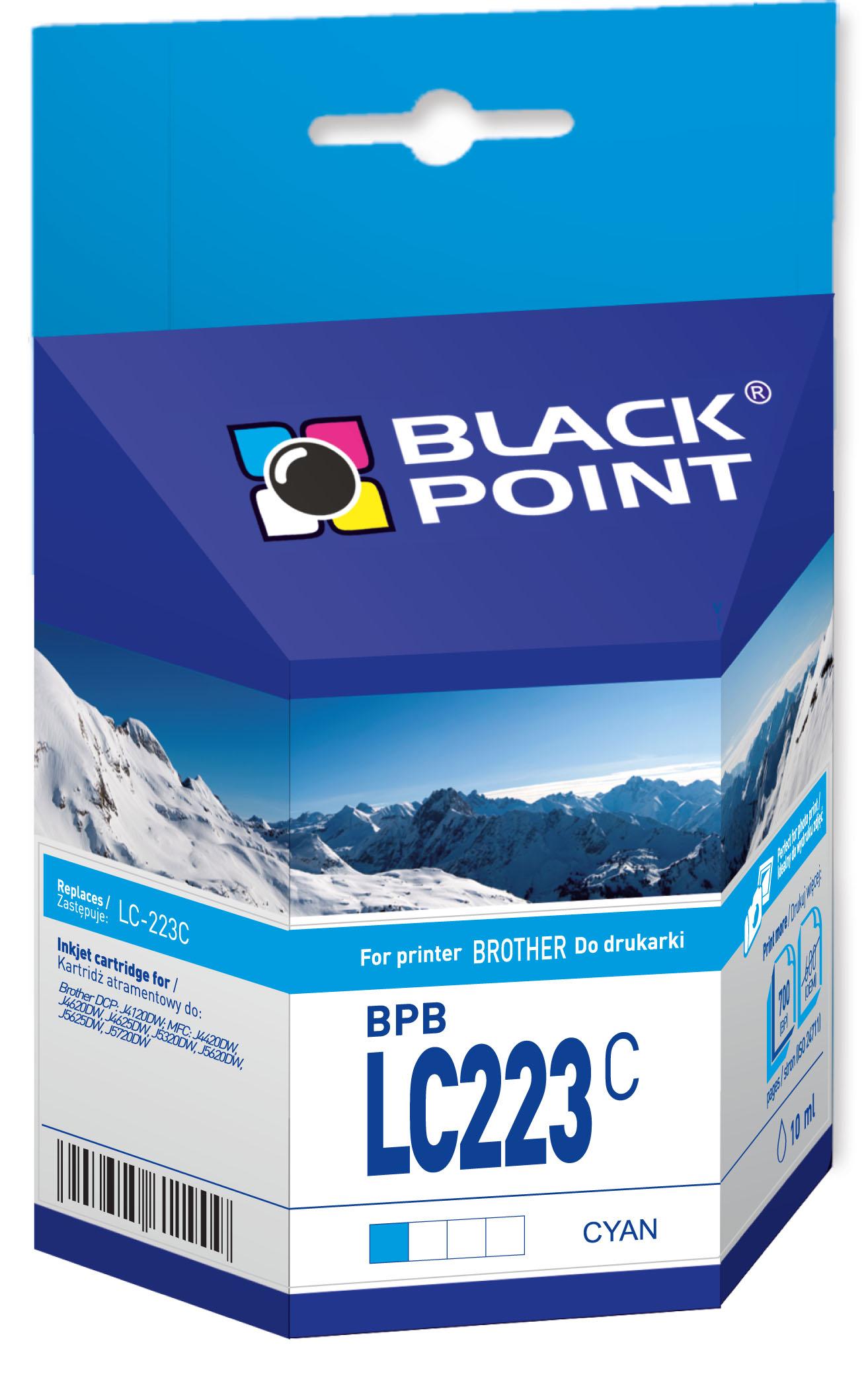 CMYK - Black Point tusz BPBLC223C zastpuje Brother LC-223C, niebieski