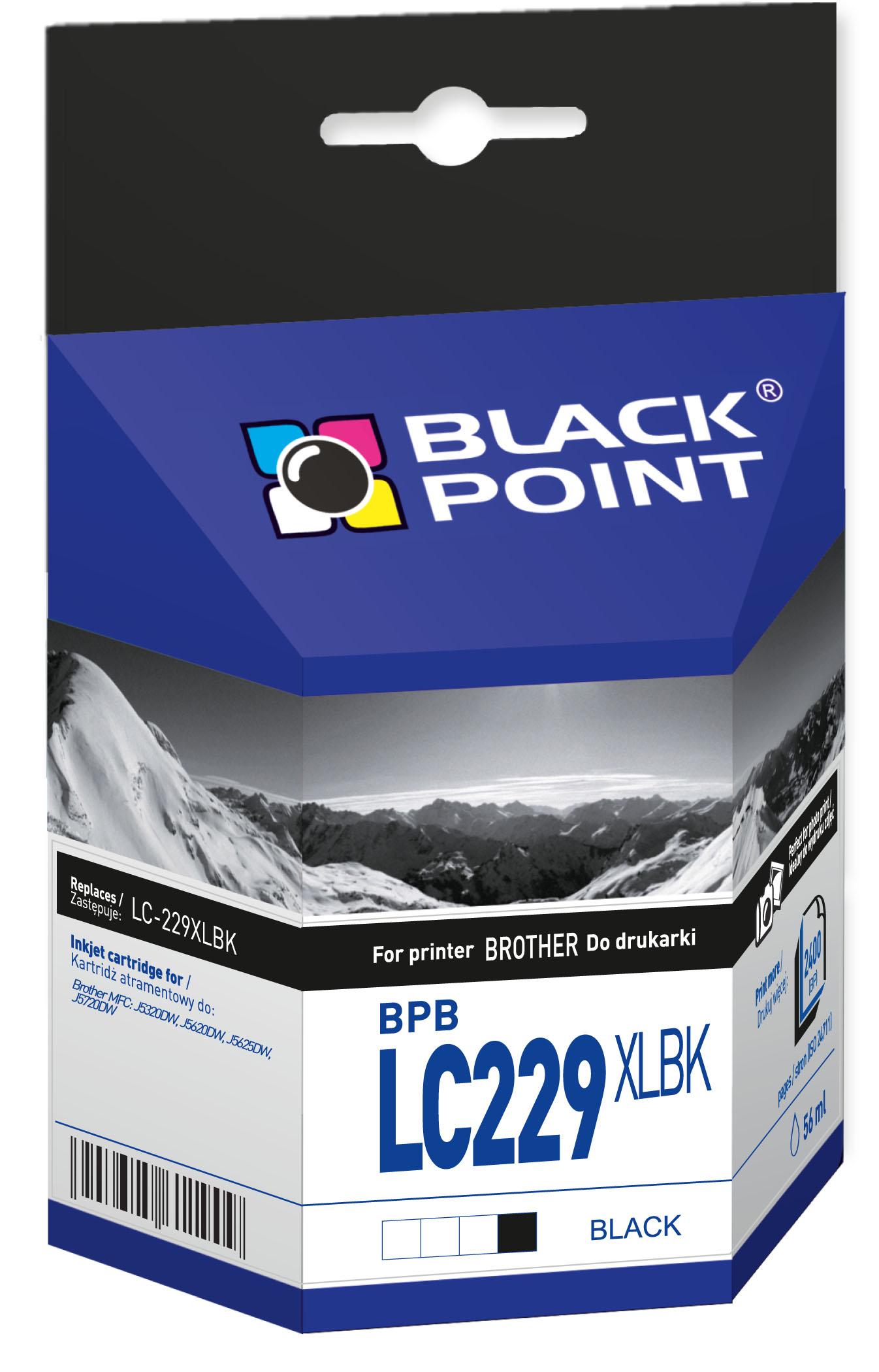 CMYK - Black Point tusz BPBLC229XLBK zastpuje Brother LC-229XLBK, czarny