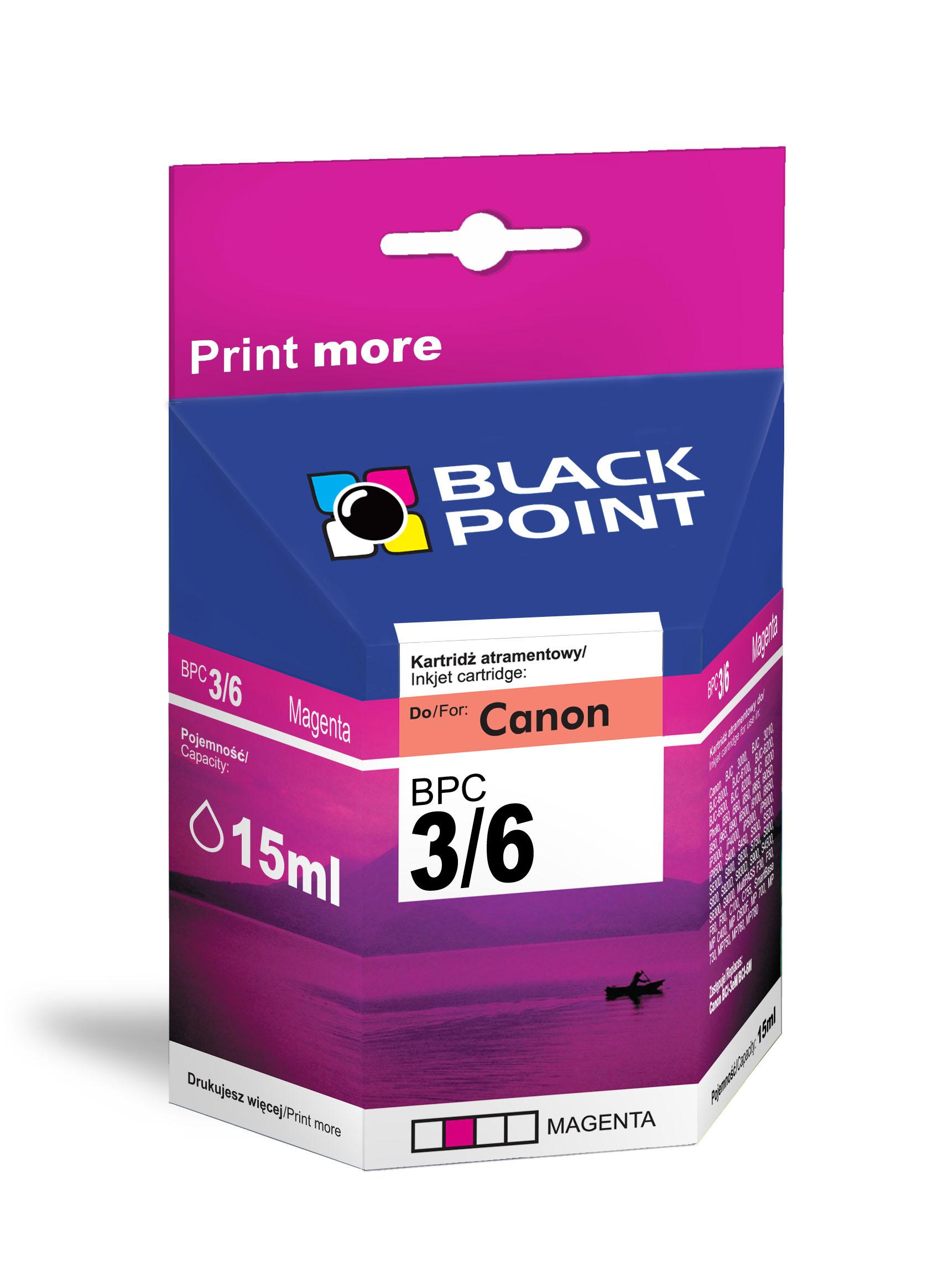 CMYK - Black Point tusz BPC3/6M zastpuje Canon BCI-3M / BCI-6M, czerwony