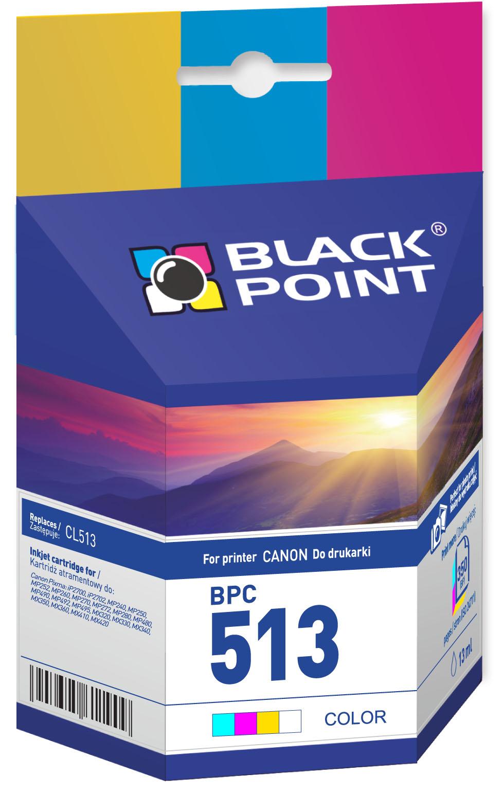 CMYK - Black Point tusz BPC513 zastpuje Canon CL-513, trjkolorowy