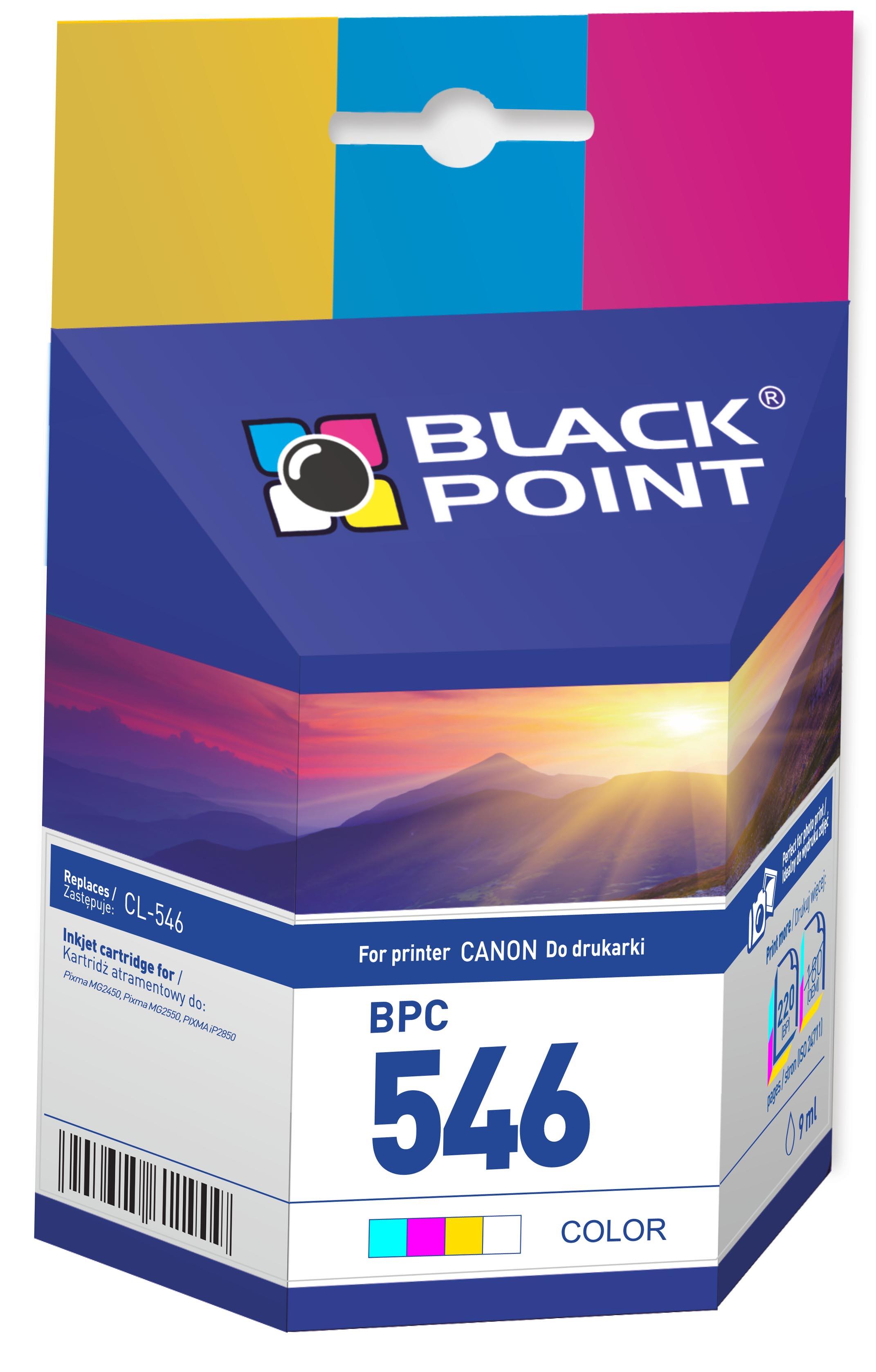 CMYK - Black Point tusz BPC546 zastpuje Canon CL-546, trjkolorowy