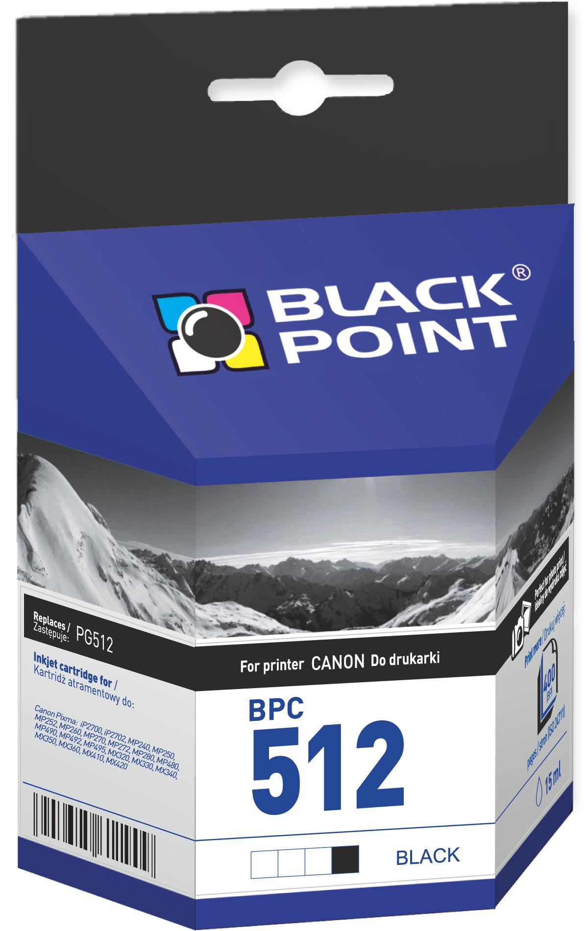 CMYK - Black Point tusz BPC512 zastpuje Canon PG-512, czarny