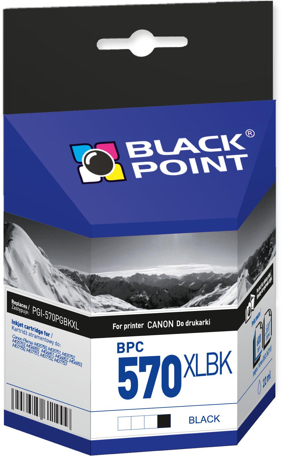 CMYK - Black Point tusz BPC570XLBK zastpuje Canon PGI-570PGBKXL, czarny