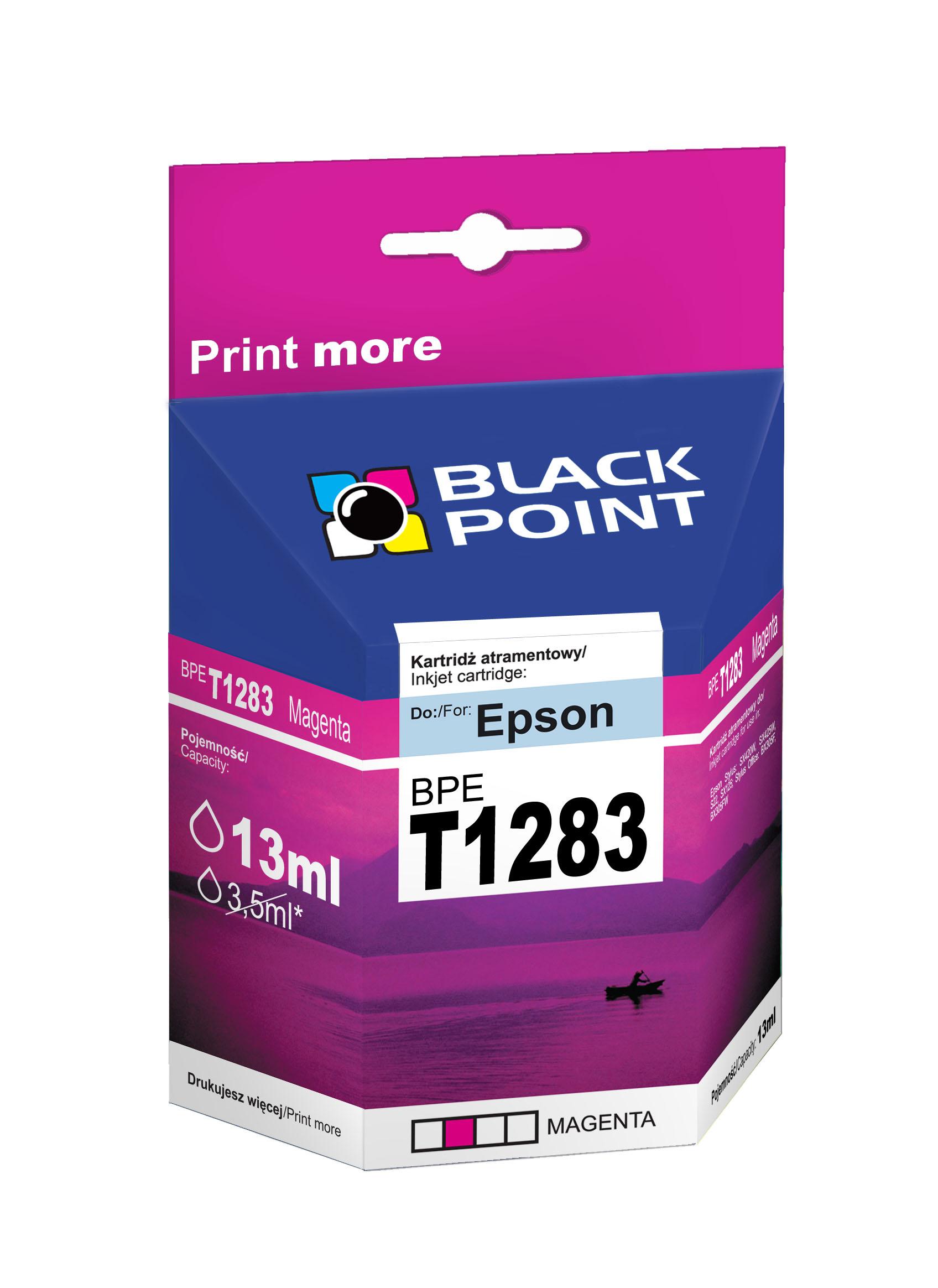 CMYK - Black Point tusz BPET1283 zastpuje Epson T1283, czerwony