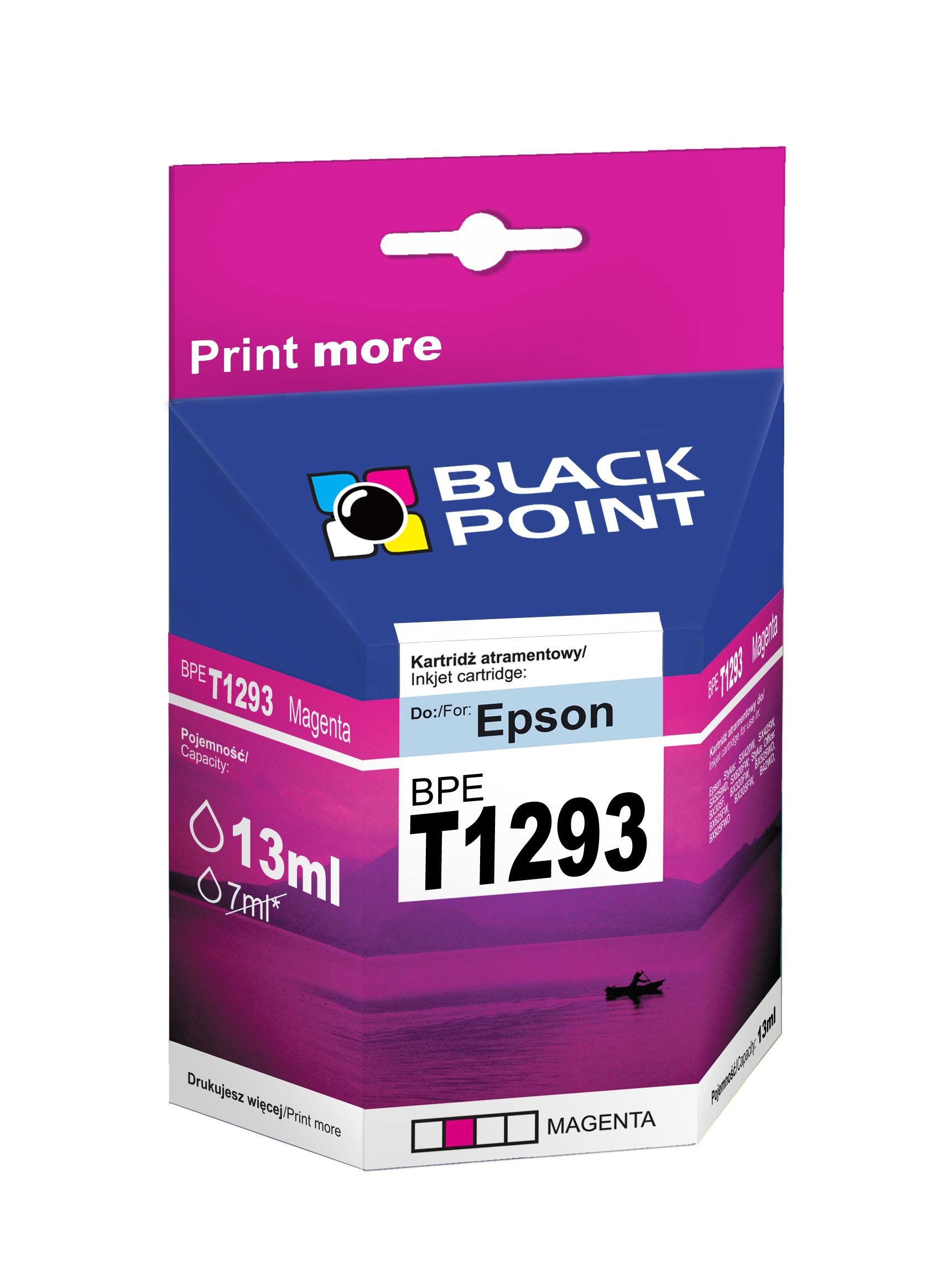 CMYK - Black Point tusz BPET1293 zastpuje Epson T1293, czerwony