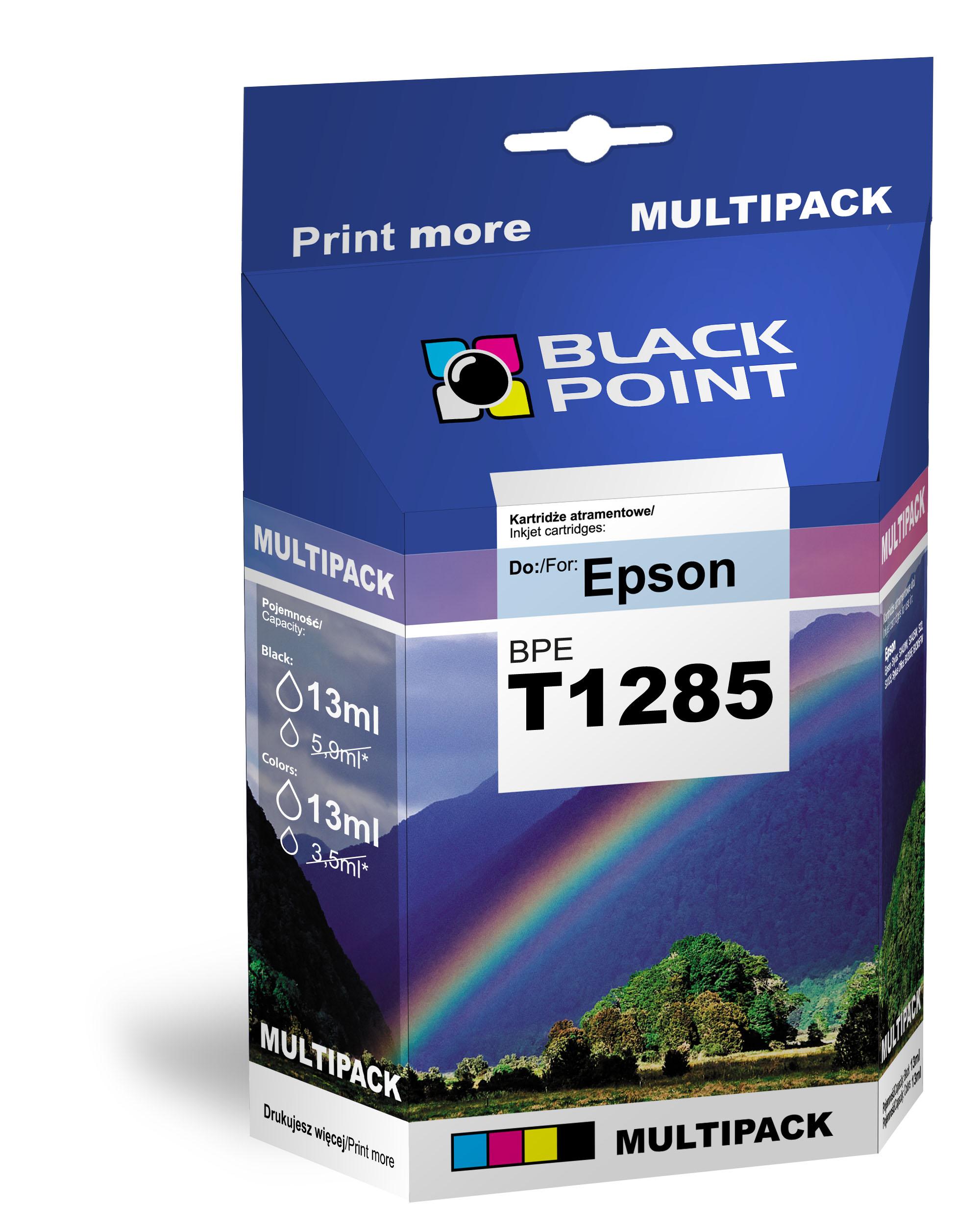 CMYK - Black Point tusz BPET1285 zastpuje Epson T1285, MULTIPACK (CMYK)