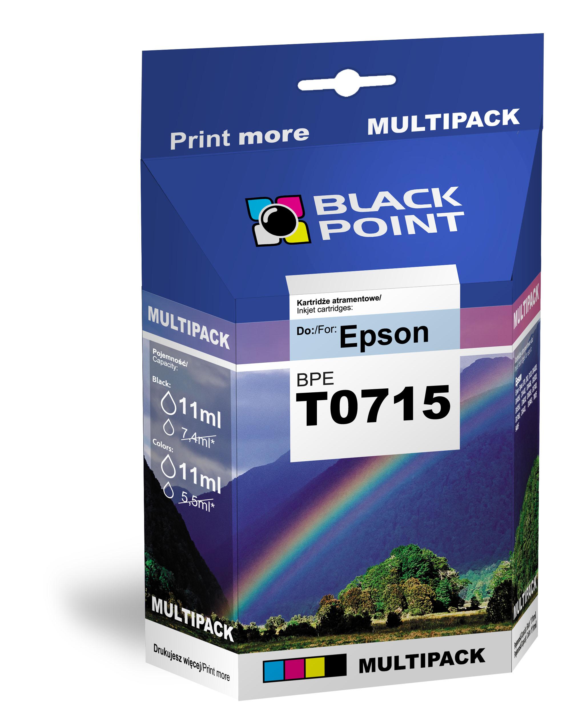 CMYK - Black Point tusz BPET0715 zastpuje Epson T0715, MULTIPACK (CMYK)