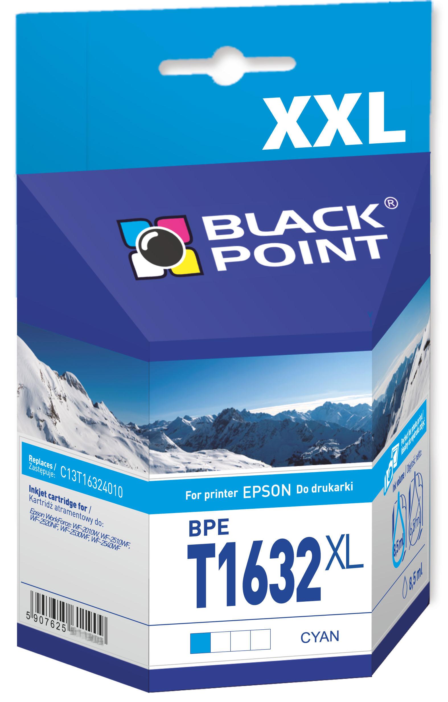 CMYK - Black Point tusz BPET1632XL zastpuje Epson C13T16324010, niebieski