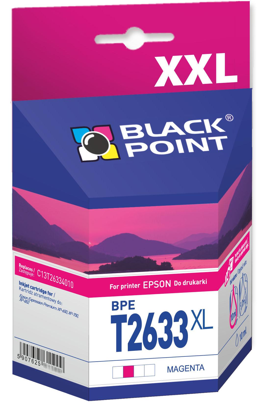 CMYK - Black Point tusz BPET2633XL zastpuje Epson C13T26334010, czerwony