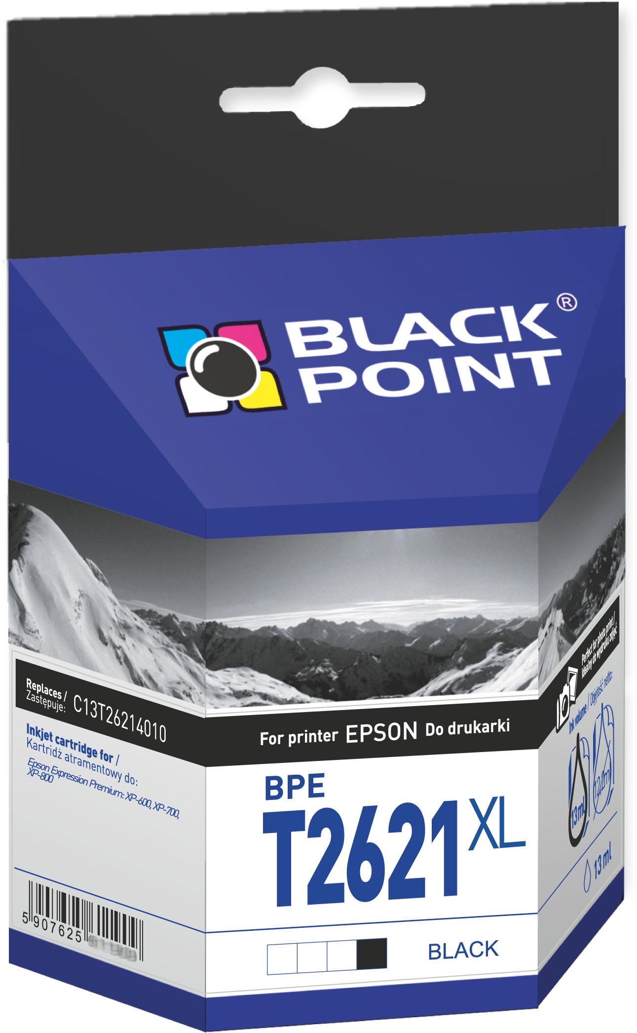 CMYK - Black Point tusz BPET2621XL zastpuje Epson C13T26214010, czarny