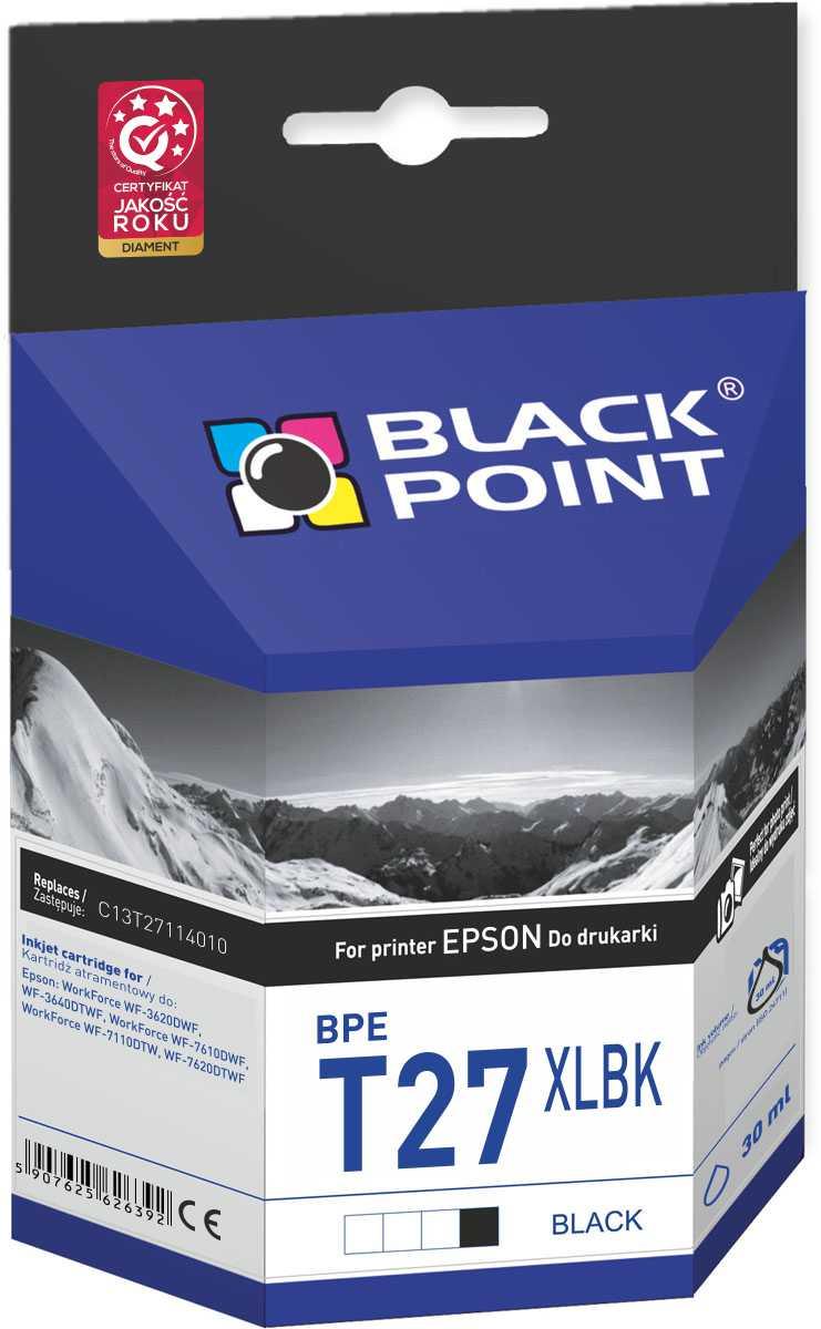 CMYK - Black Point tusz BPET27XLBK zastpuje Epson C13T27114010, black
