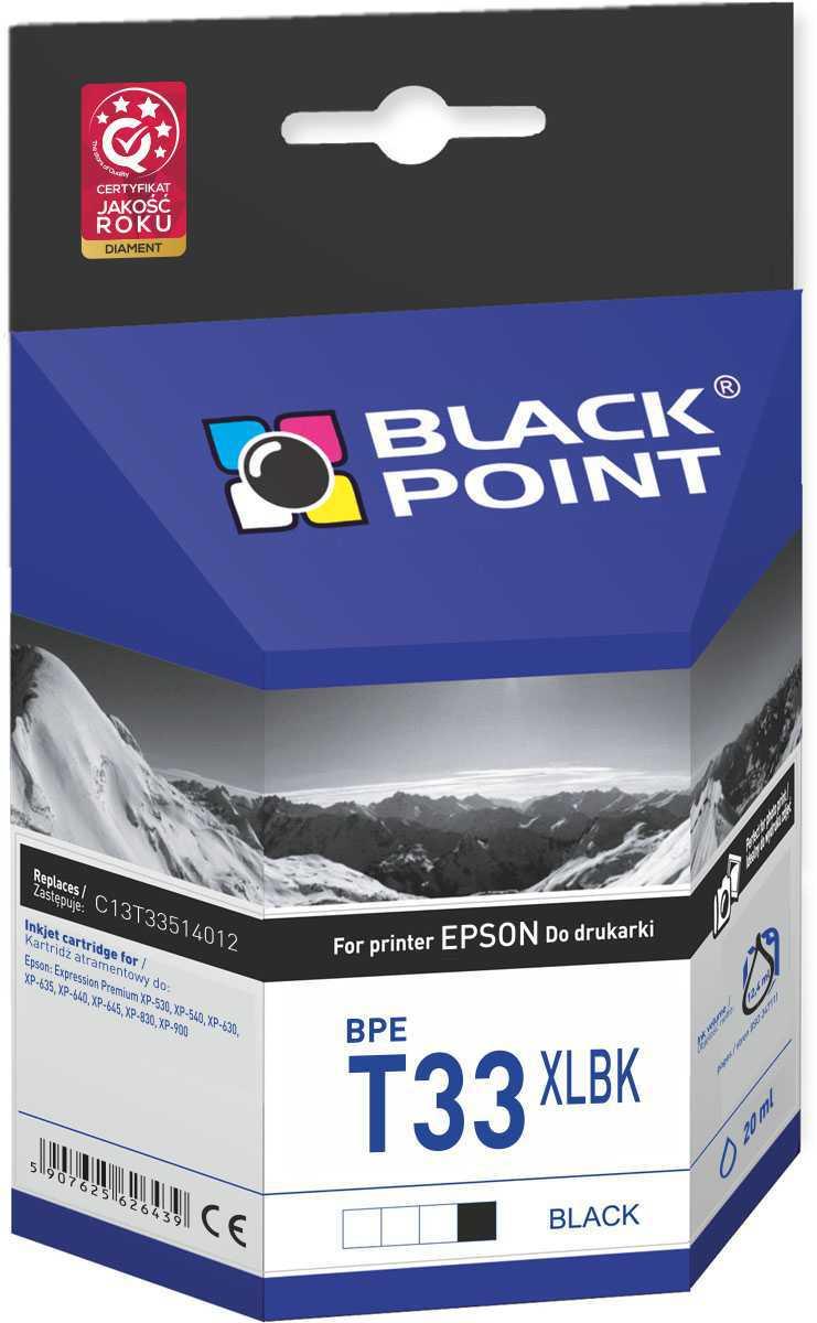 CMYK - Black Point tusz BPET33XLBK zastpuje Epson C13T33514012, black
