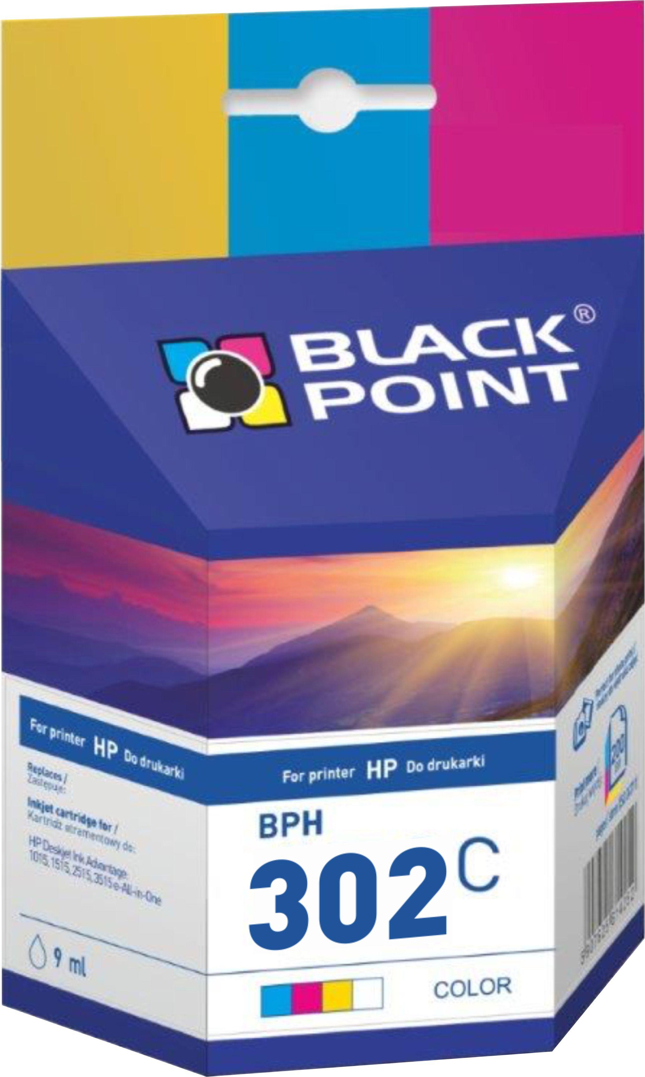 CMYK - Black Point tusz BPH302C zastpuje HP F6U65AE, trjkolorowy