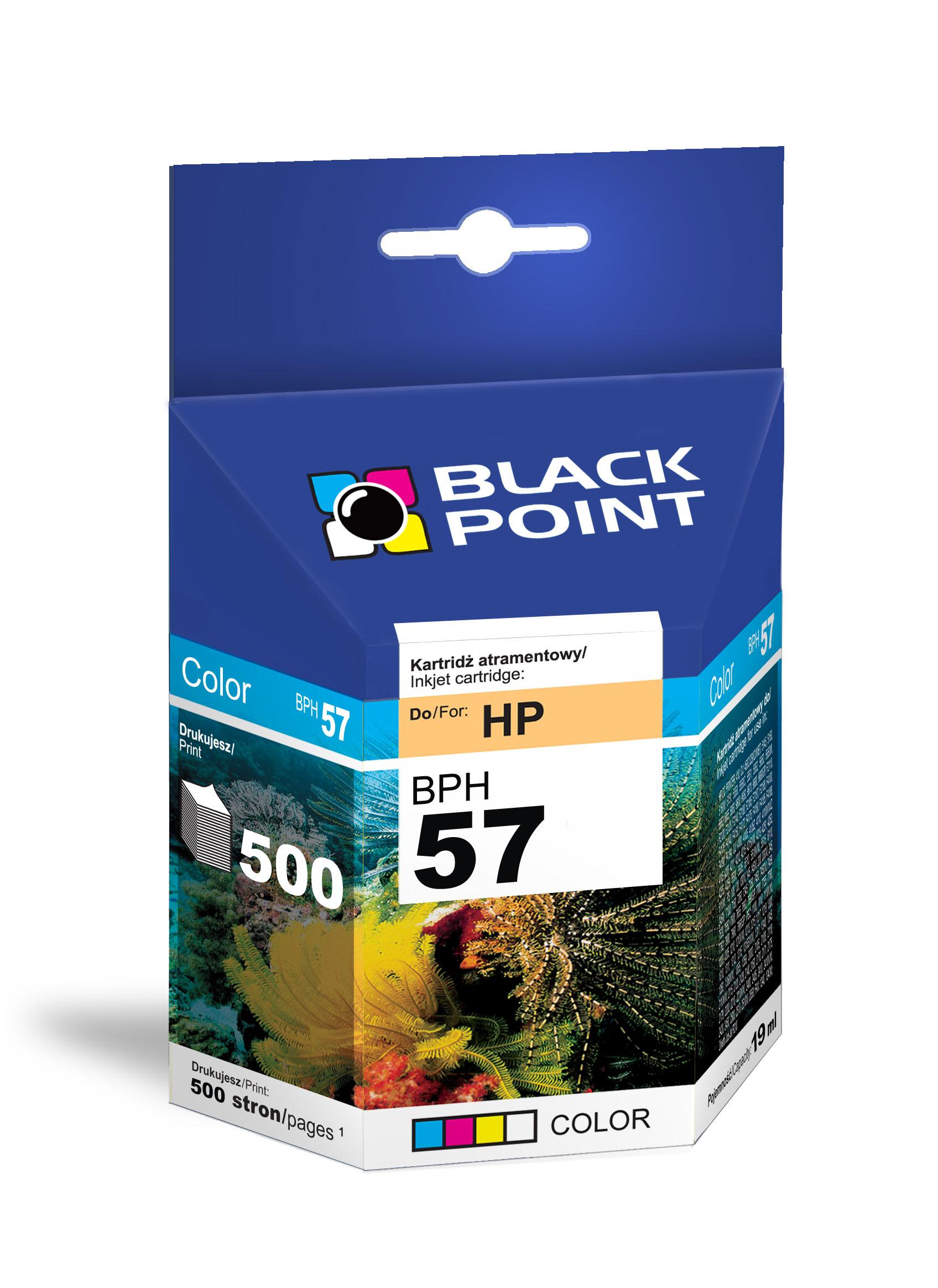 CMYK - Black Point tusz BPH57 zastpuje HP C6657AE, trjkolorowy