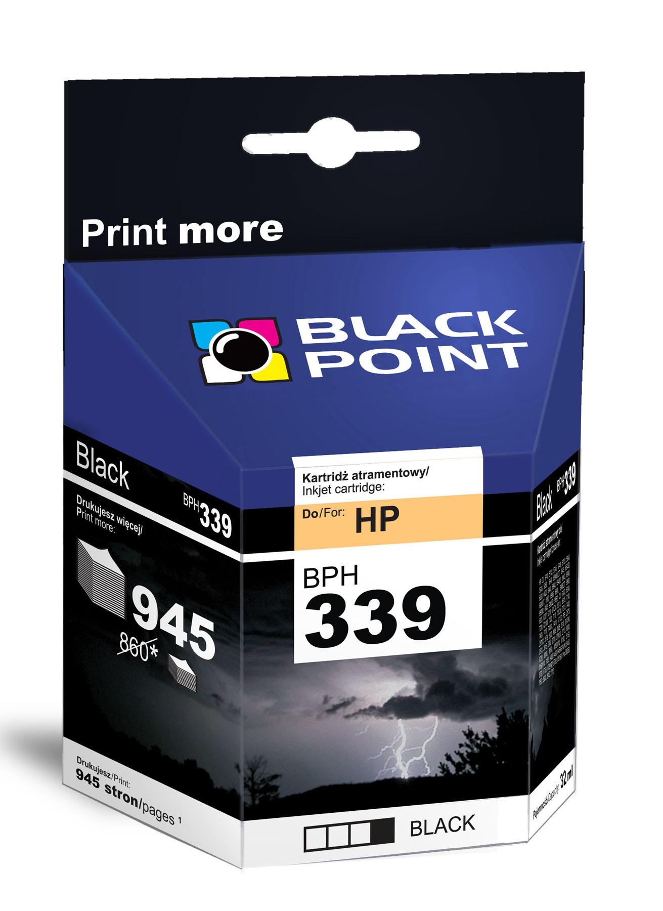 CMYK - Black Point tusz BPH339 zastpuje HP C8767EE, czarny