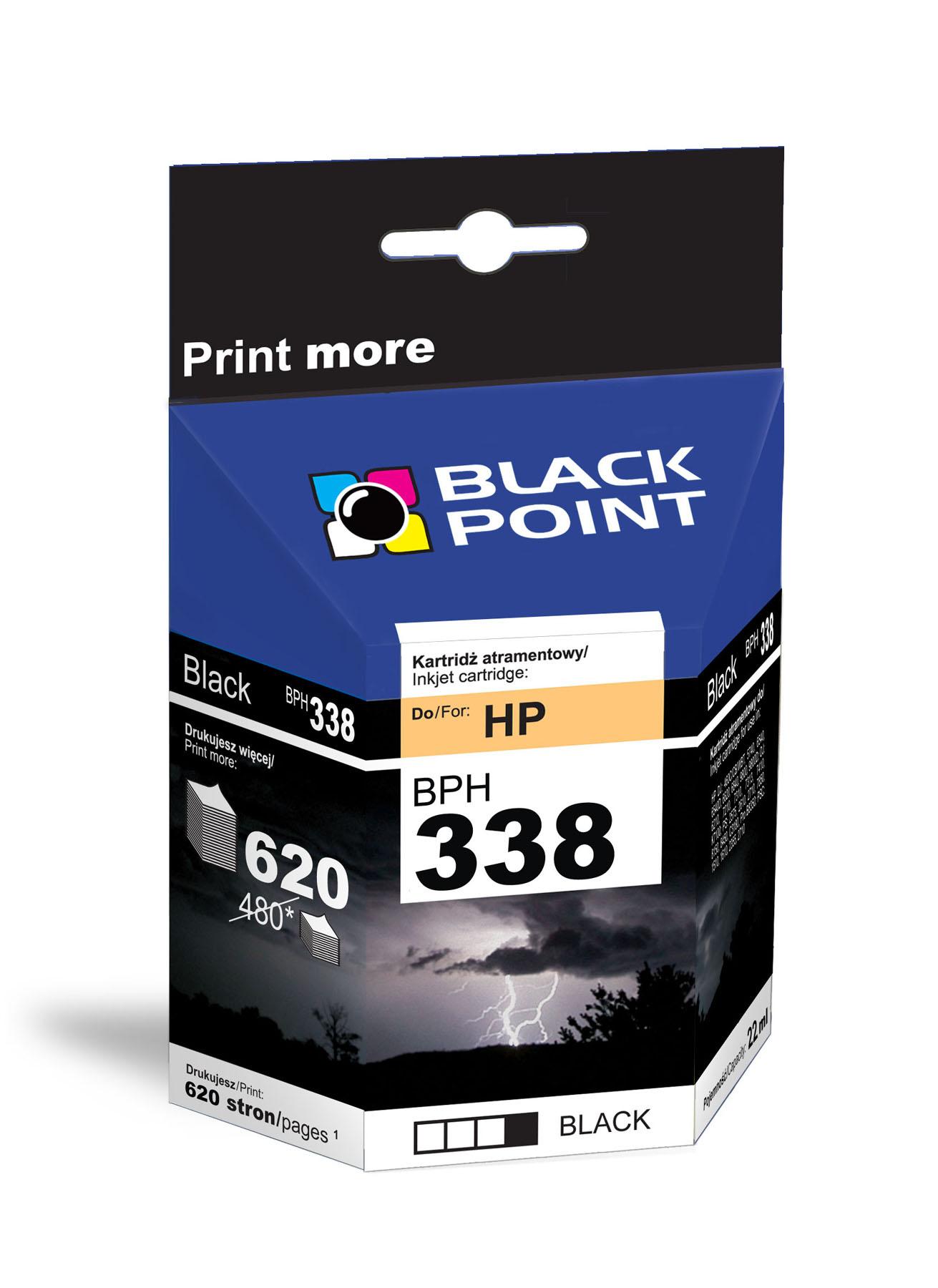 CMYK - Black Point tusz BPH338 zastpuje HP C8765EE, czarny