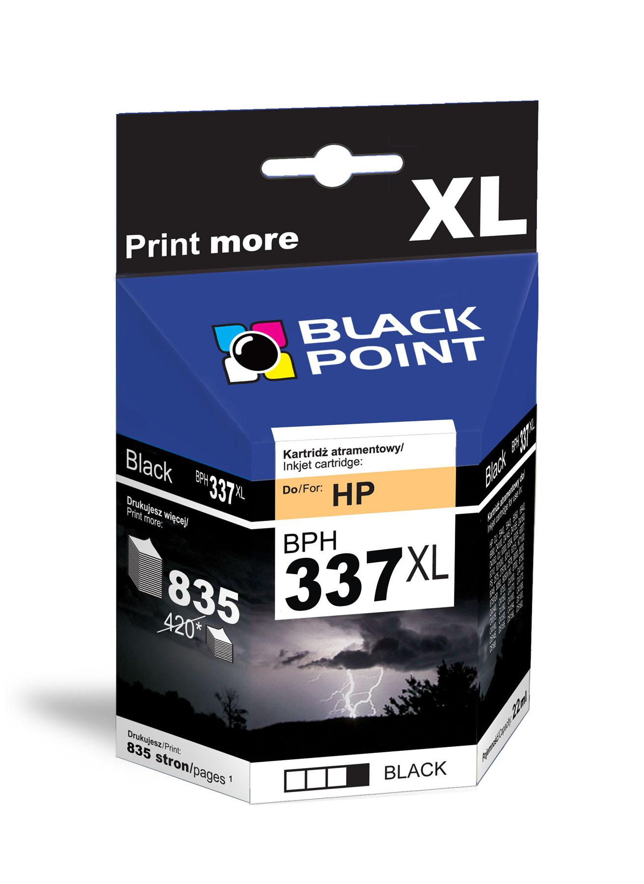CMYK - Black Point tusz BPH337XL zastpuje HP C9364EE, czarny