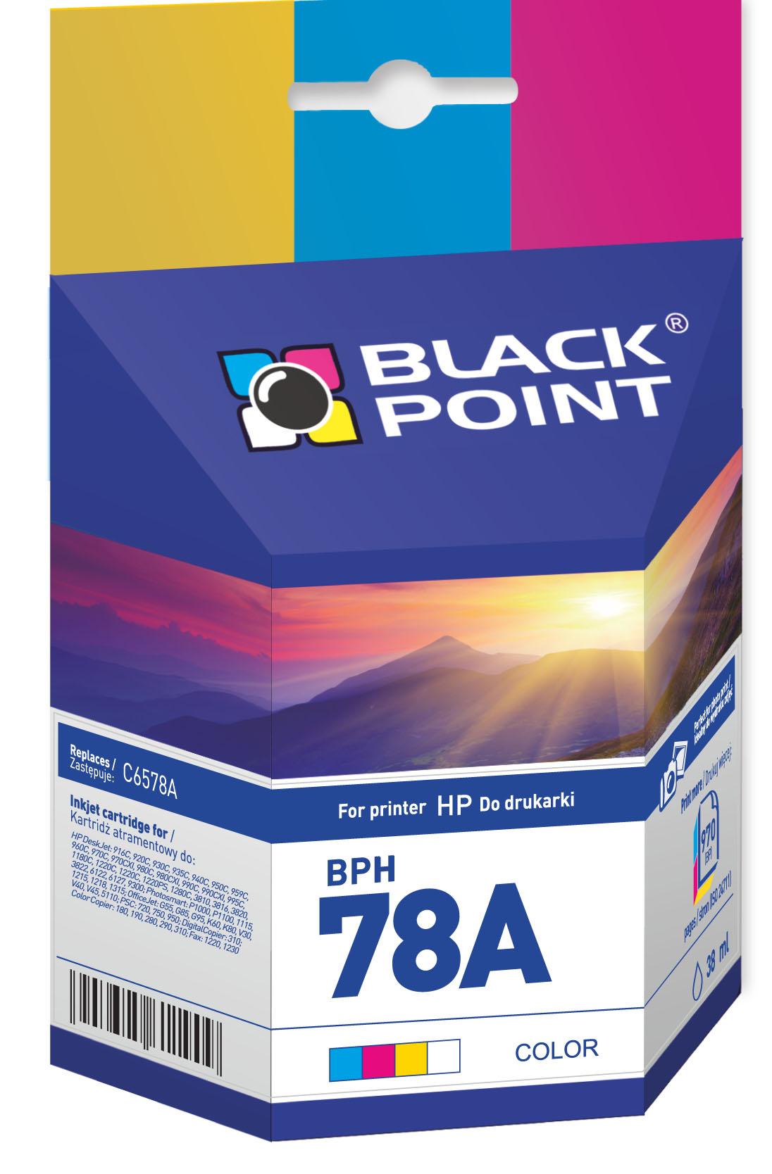 CMYK - Black Point tusz BPH78A zastpuje HP C6578A, trjkolorowy