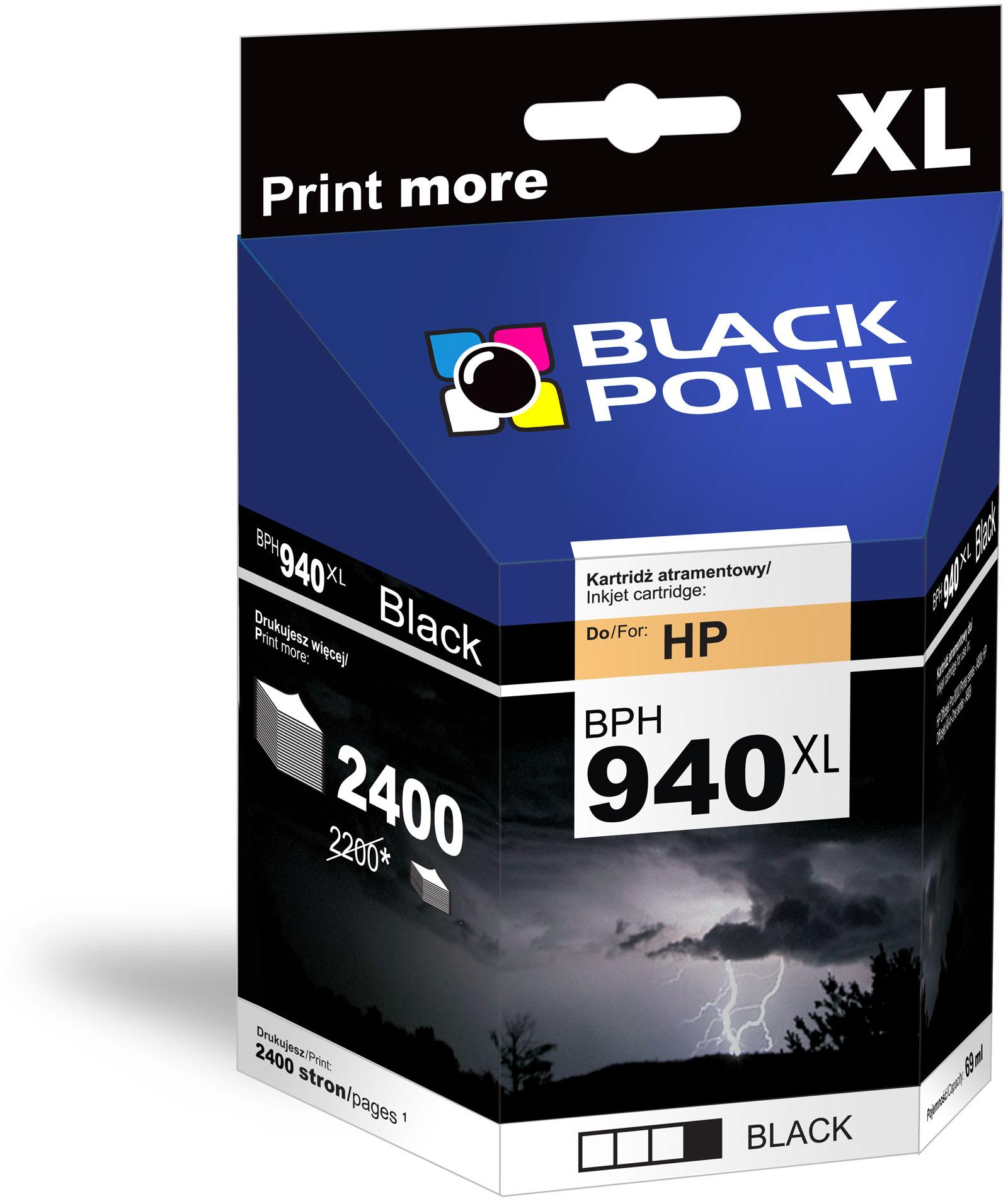 CMYK - Black Point tusz BPH940XLBK zastpuje HP C4906AE, czarny