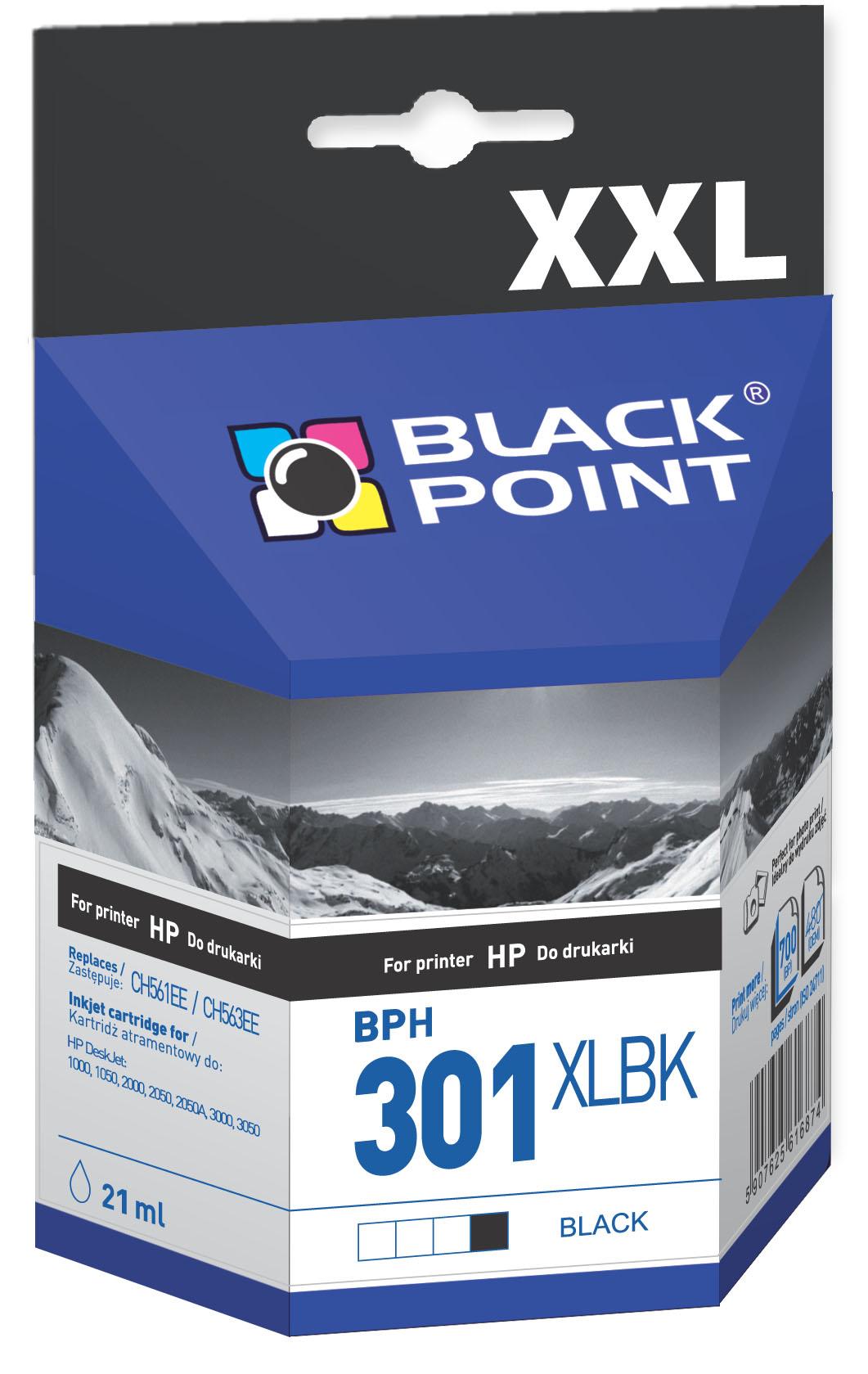 CMYK - Black Point tusz BPH301XLBK zastpuje HP CH563EE, czarny