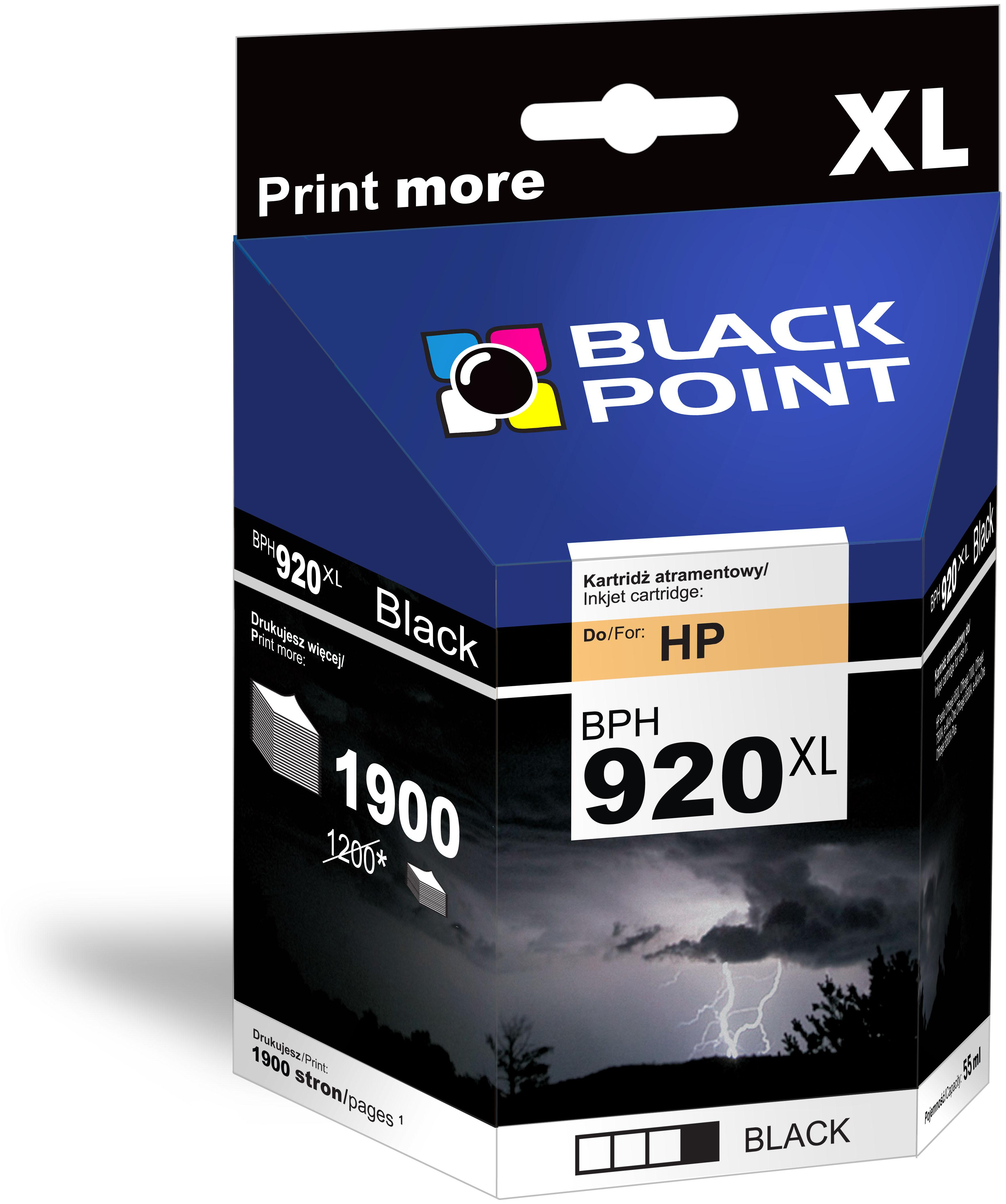 CMYK - Black Point tusz BPH920XLBK zastpuje HP CD975AE, czarny