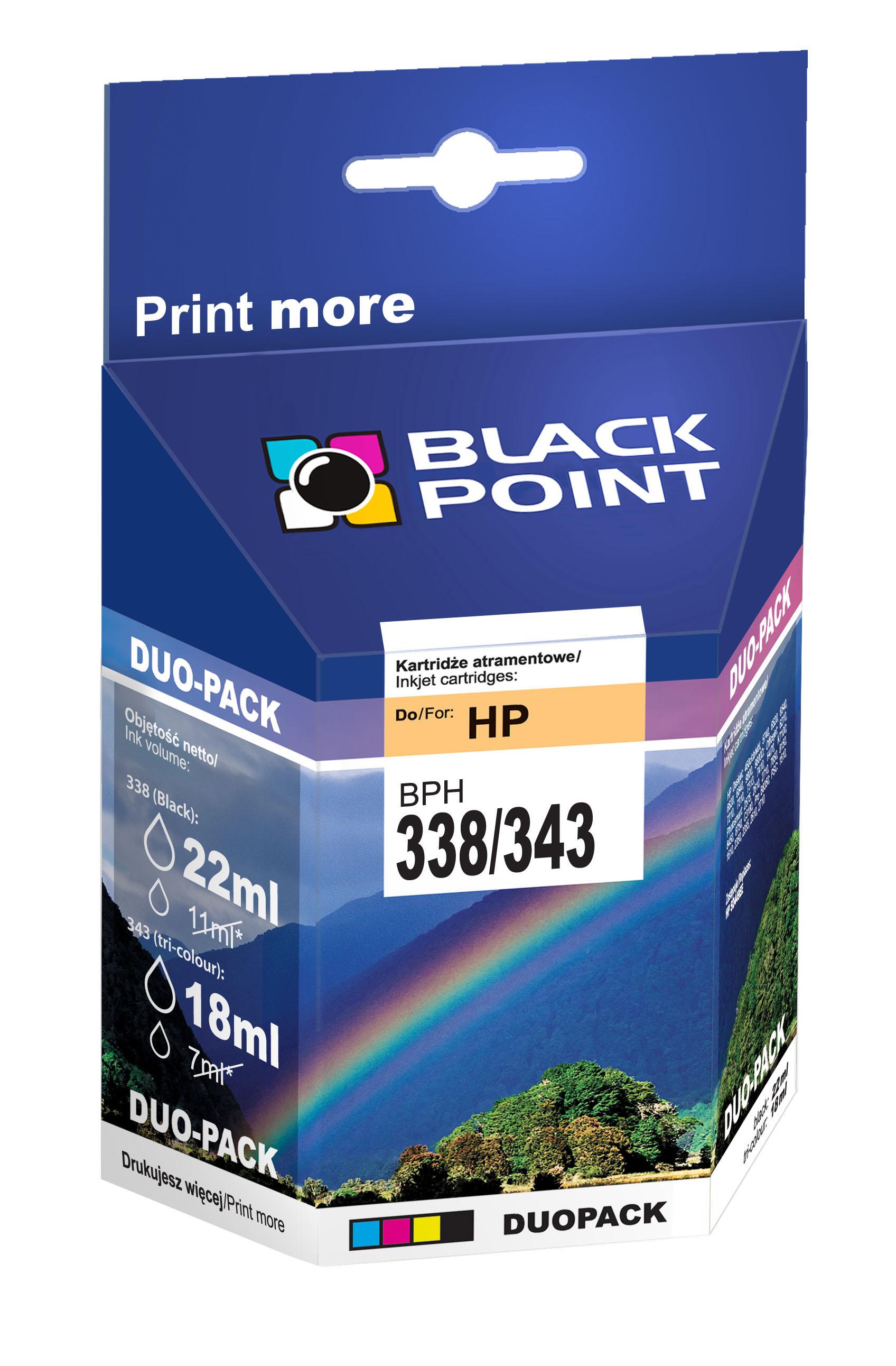 CMYK - Black Point tusz BPH338/343 zastpuje HP SD449EE, DWUPAK (CMYK)