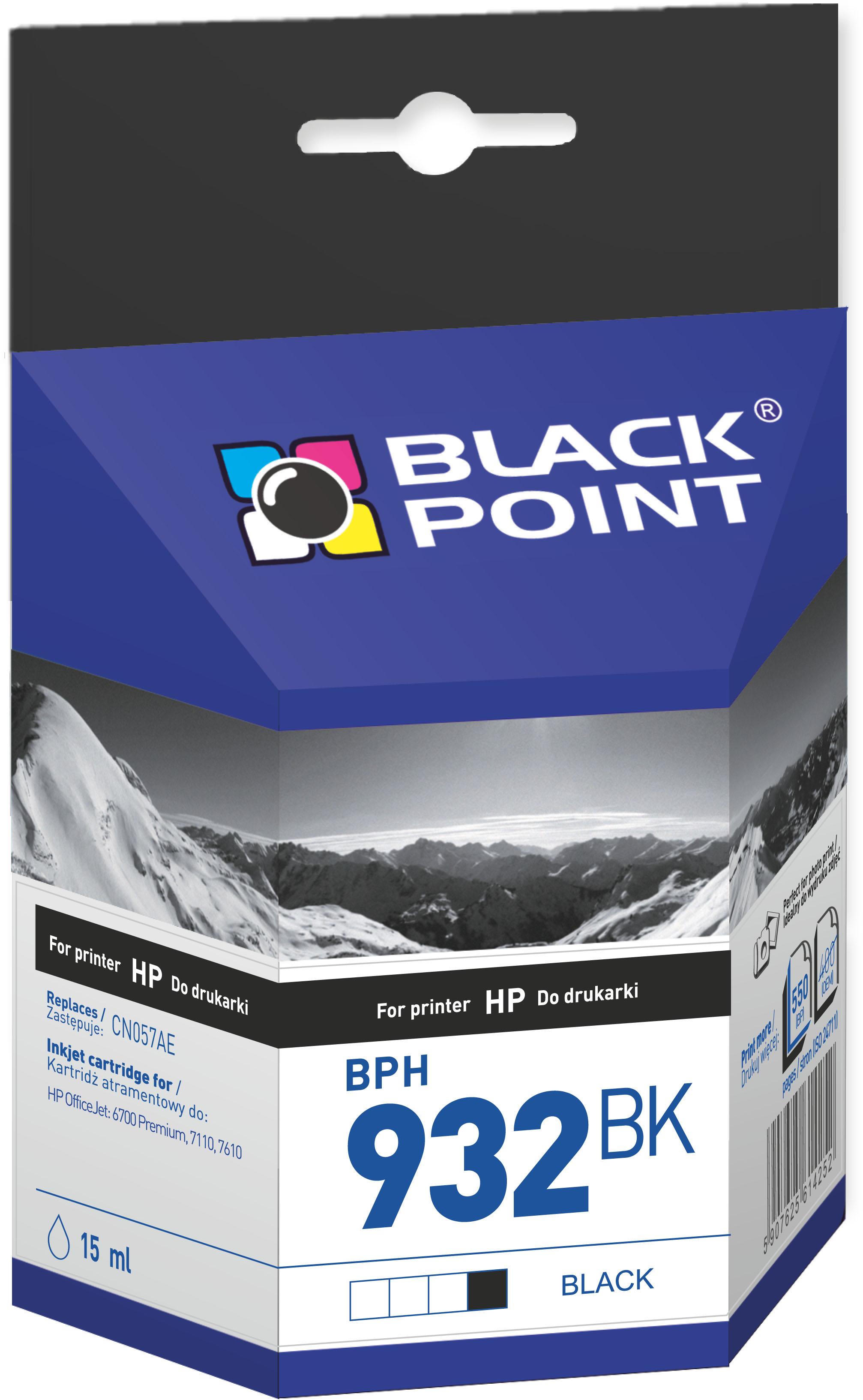 CMYK - Black Point tusz BPH932BK zastpuje HP CN057AE, czarny